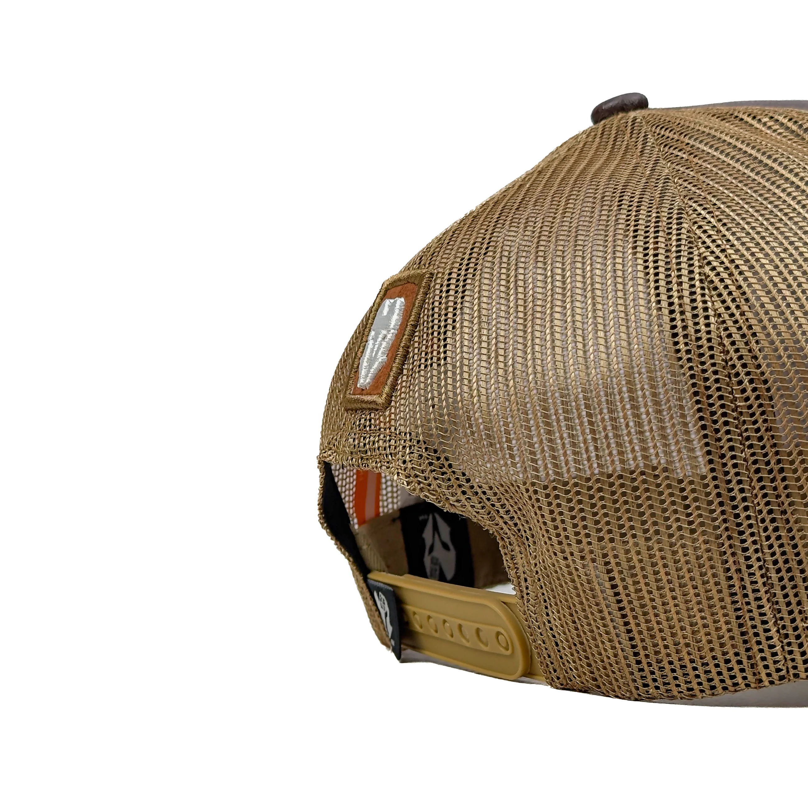 HEAD GEAR ASH BROWN FAUX LEATHER TRUCKER LIMITED EDITION CAP - Image 11