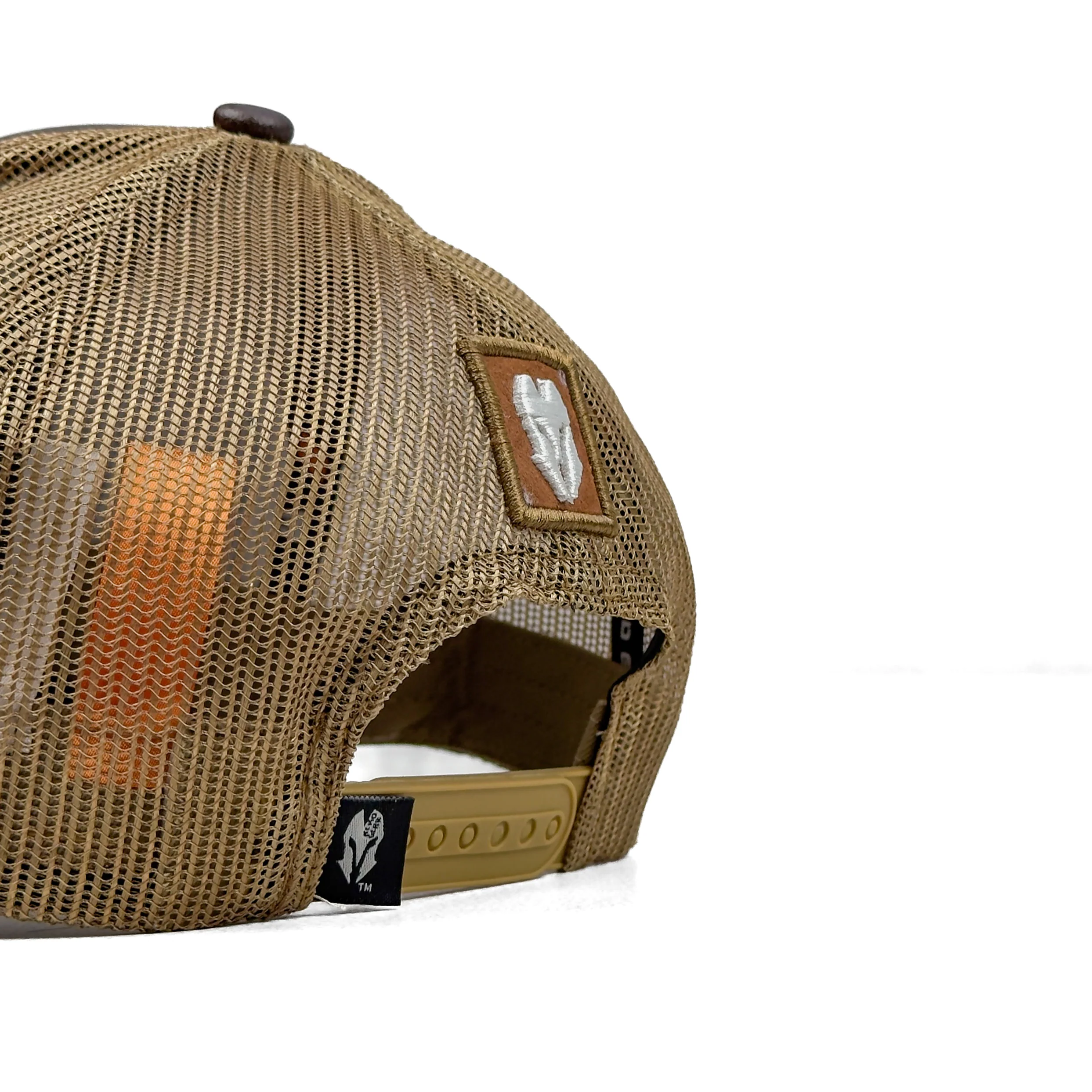 HEAD GEAR ASH BROWN FAUX LEATHER TRUCKER LIMITED EDITION CAP - Image 12