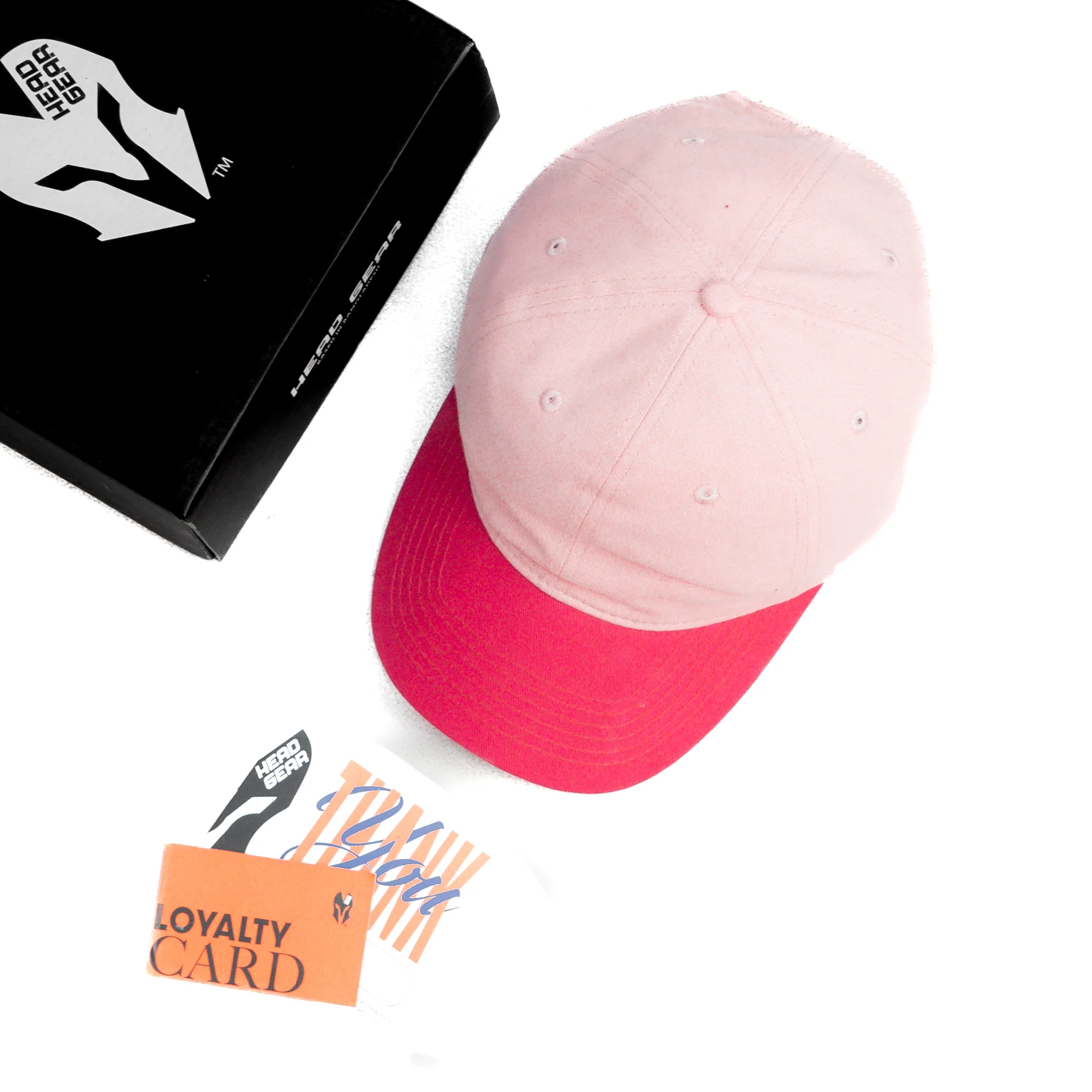 HEAD GEAR BABY PINK BRIGHT PINK DUAL TONE CAP - Image 2
