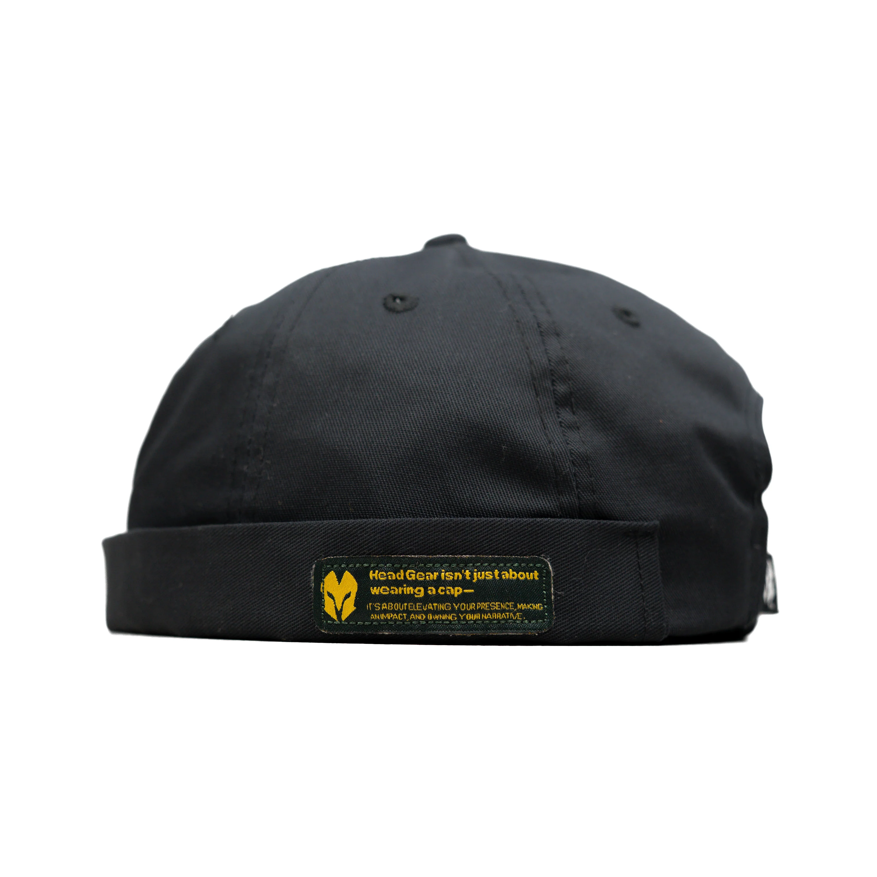 HEAD GEAR BASIC BLACK DOCKER CAP - Image 3