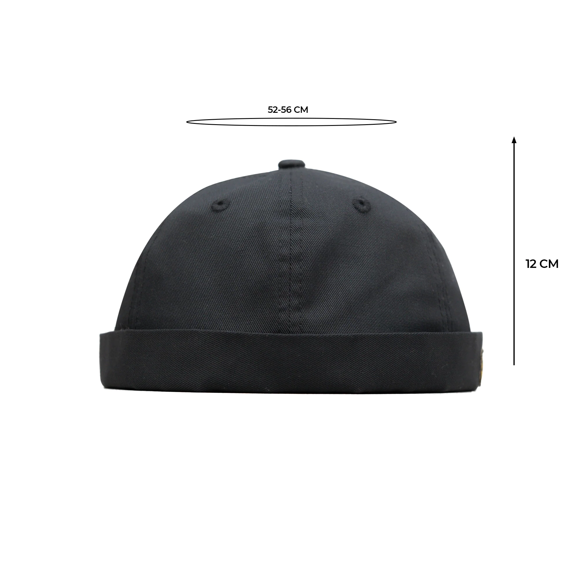 HEAD GEAR BASIC BLACK DOCKER CAP - Image 6