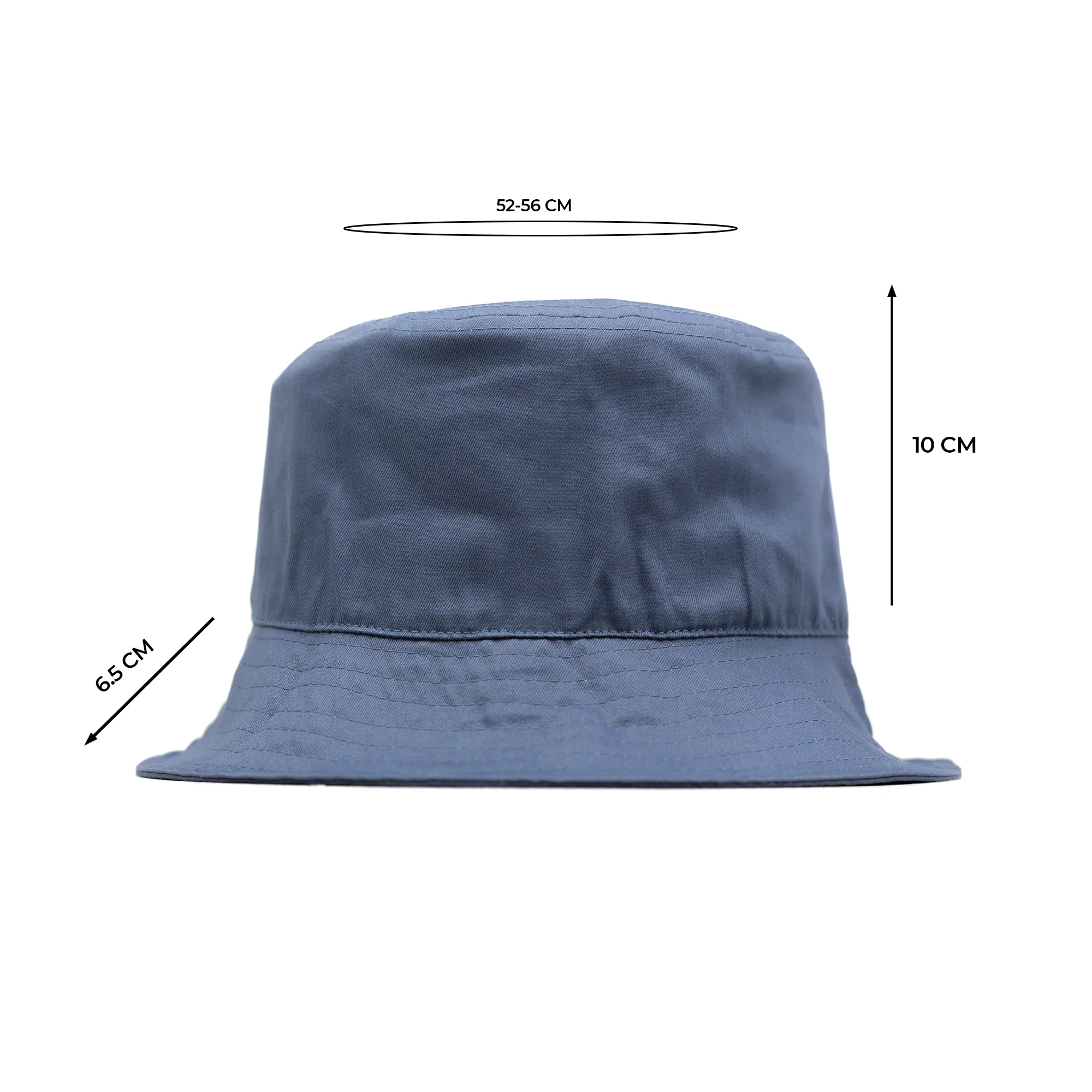 HEAD GEAR BASIC BLUE GREY BUCKET HAT - Image 5