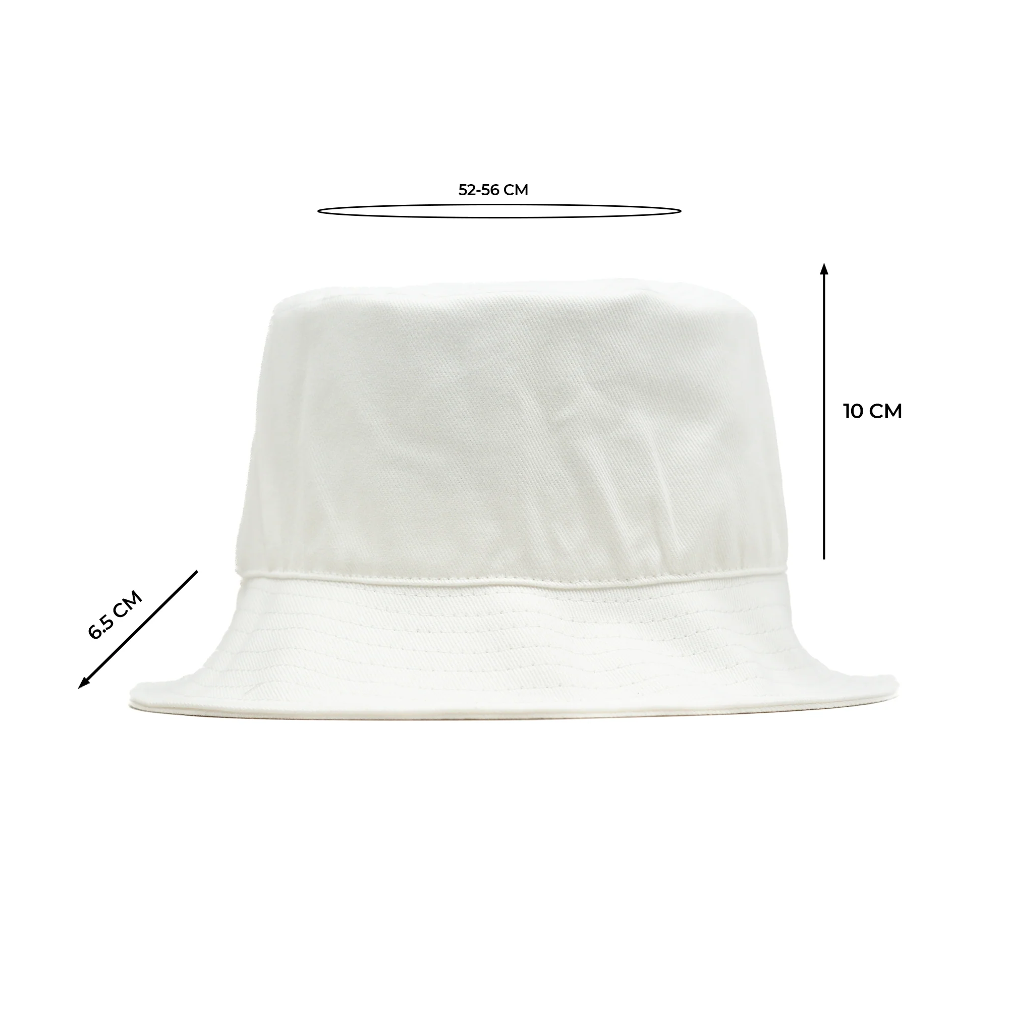 HEAD GEAR BASIC WHITE BUCKET HAT - Image 5
