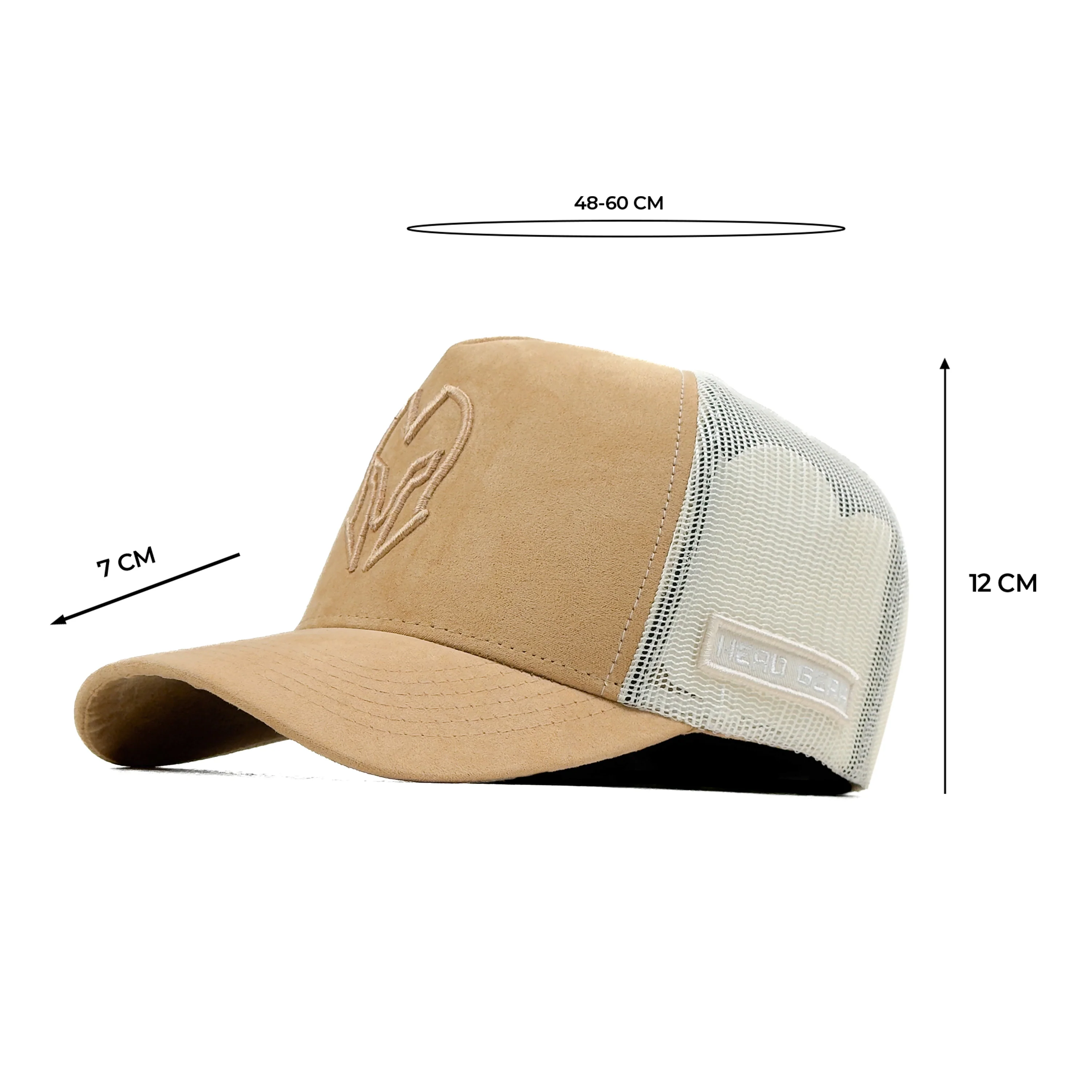 HEAD GEAR BEIGE SUPER SUEDE TRUCKER CAP - Image 6