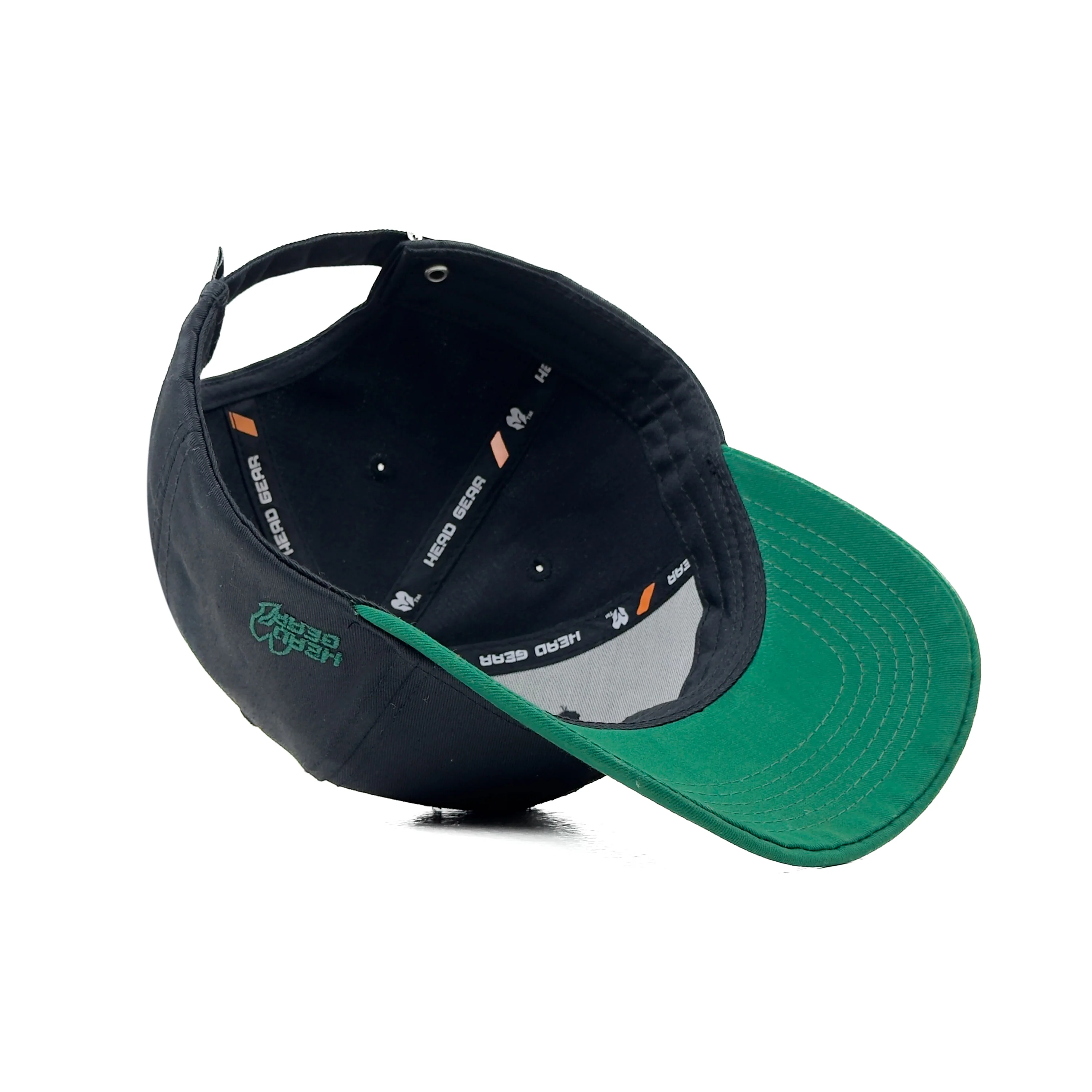 HEAD GEAR BLACK AND GREEN REDEFINED TWILL CAP - Image 6