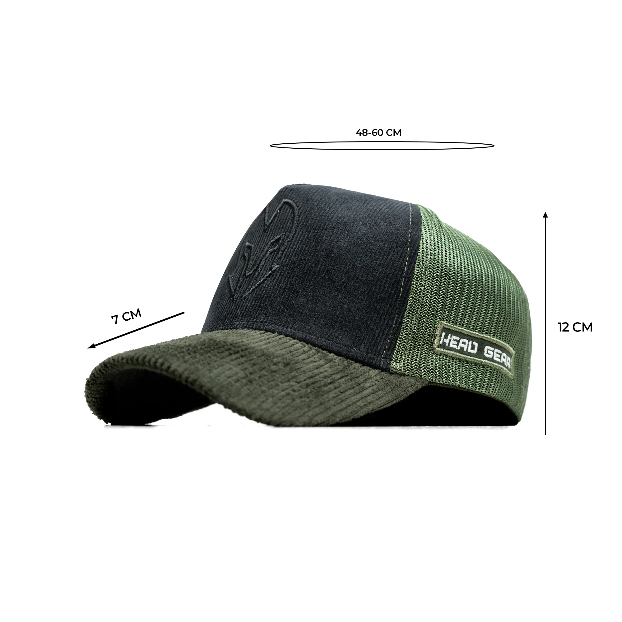 HEAD GEAR BLACK AND OLIVE DUAL TONE TRUCKER CAP - Image 14