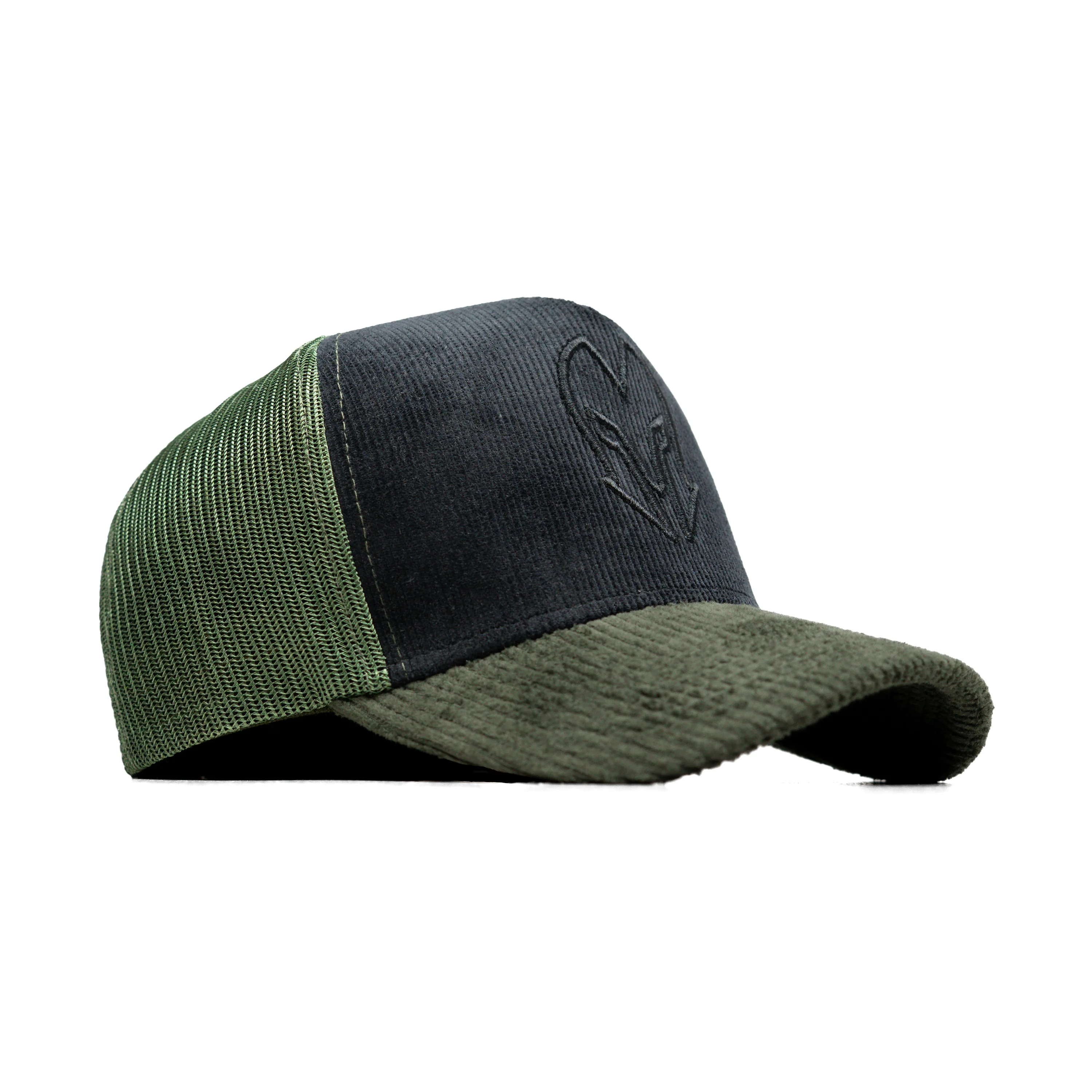 HEAD GEAR BLACK AND OLIVE DUAL TONE TRUCKER CAP - Image 3