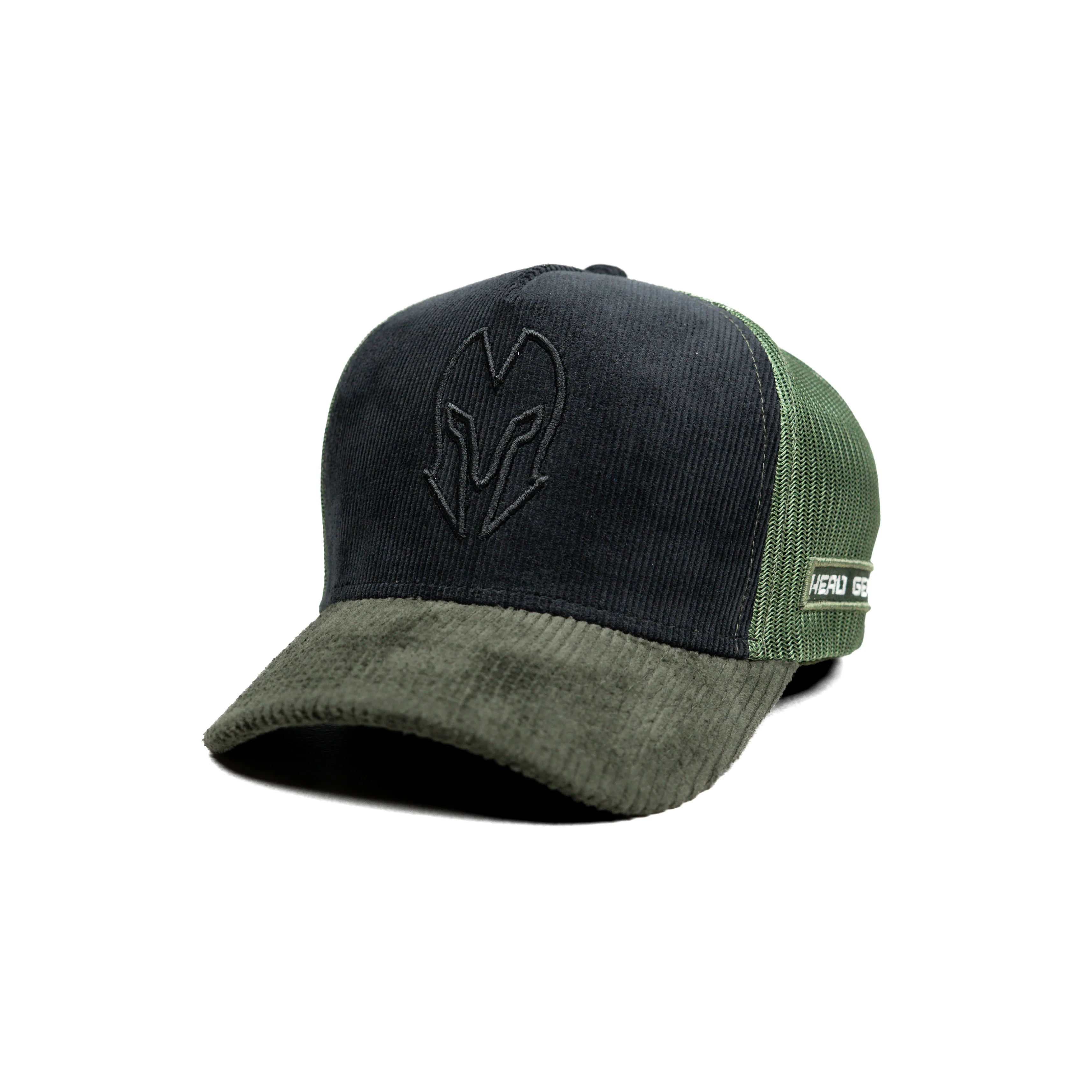 HEAD GEAR BLACK AND OLIVE DUAL TONE TRUCKER CAP - Image 5
