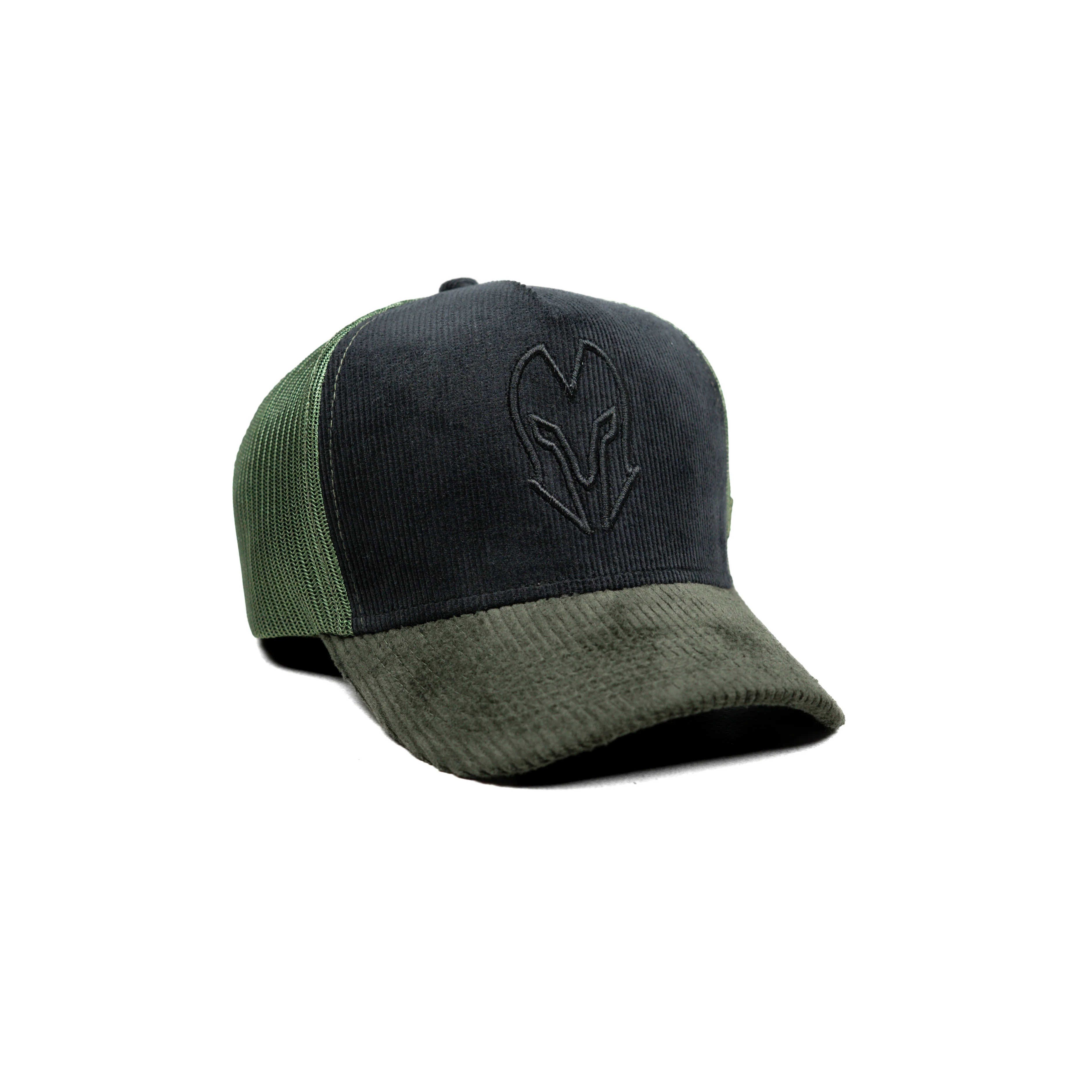 HEAD GEAR BLACK AND OLIVE DUAL TONE TRUCKER CAP - Image 7