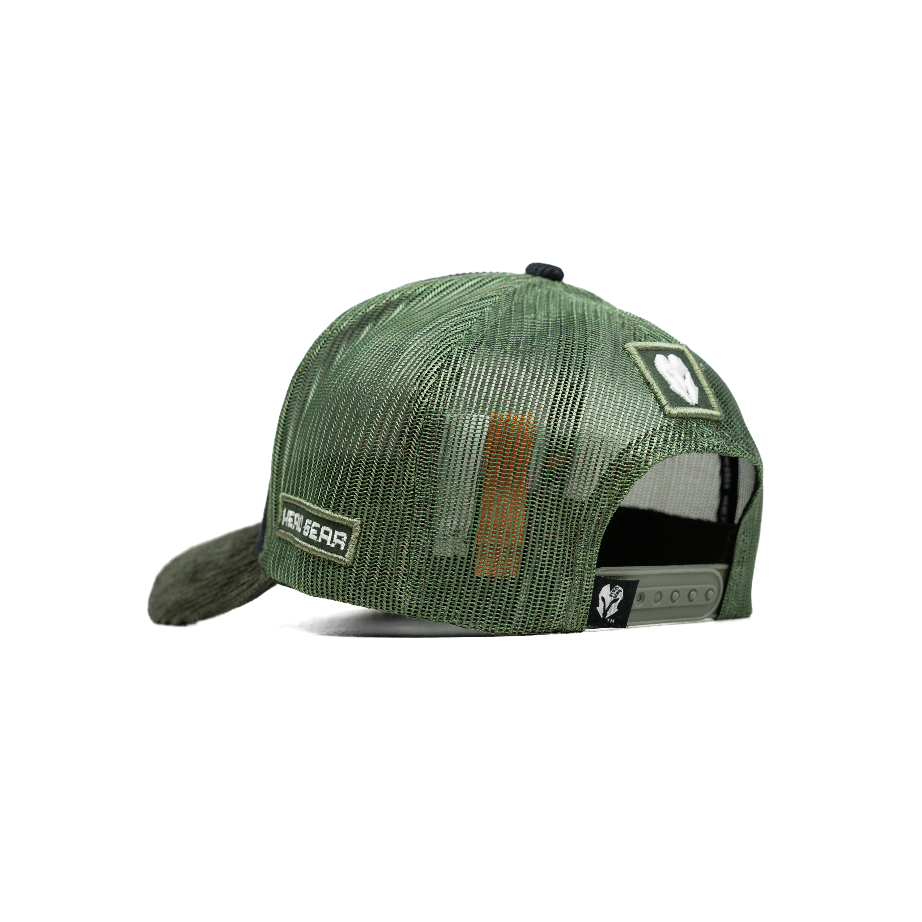 HEAD GEAR BLACK AND OLIVE DUAL TONE TRUCKER CAP - Image 9
