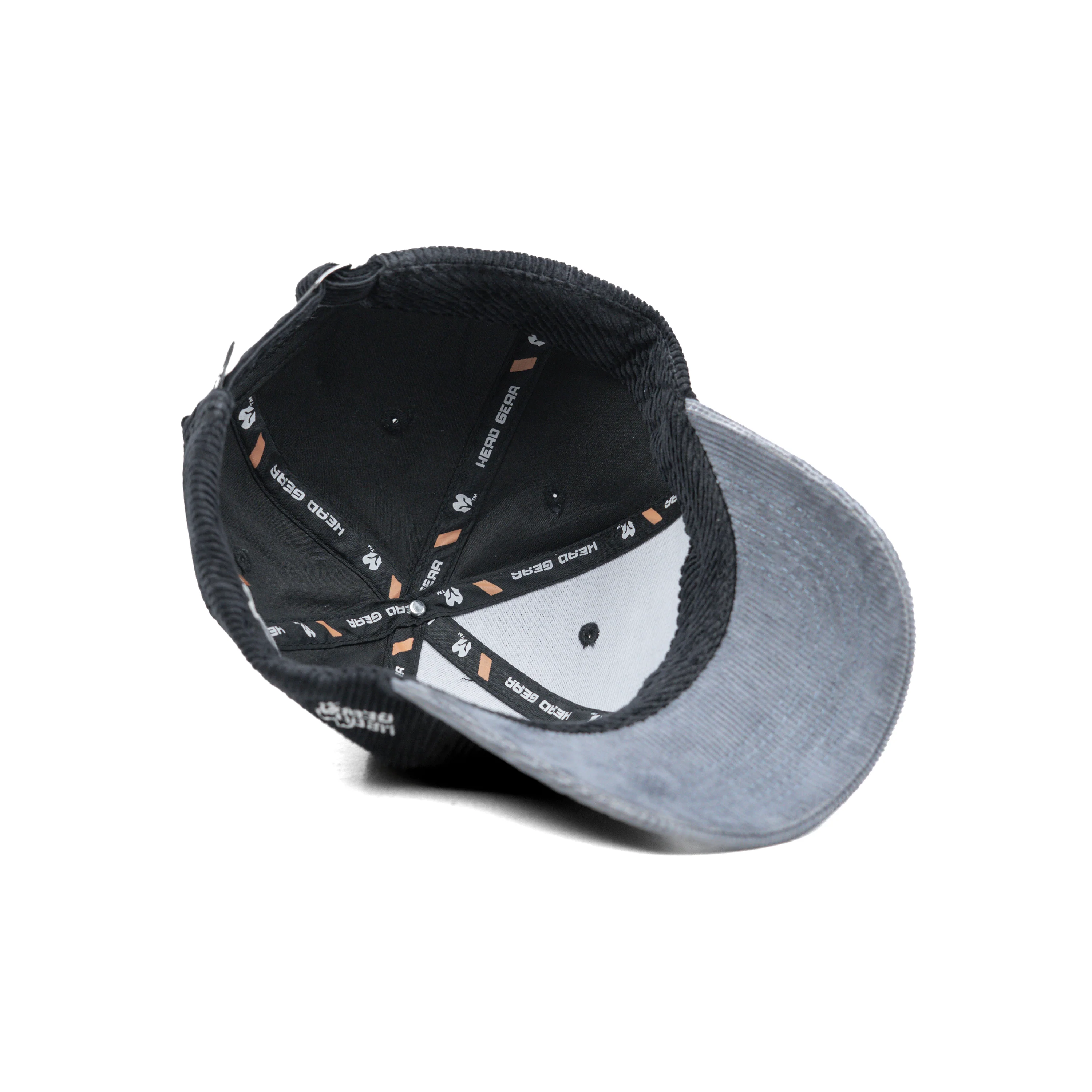 HEAD GEAR BLACK CHARCOAL GREY DUAL TONE CORD CAP - Image 12