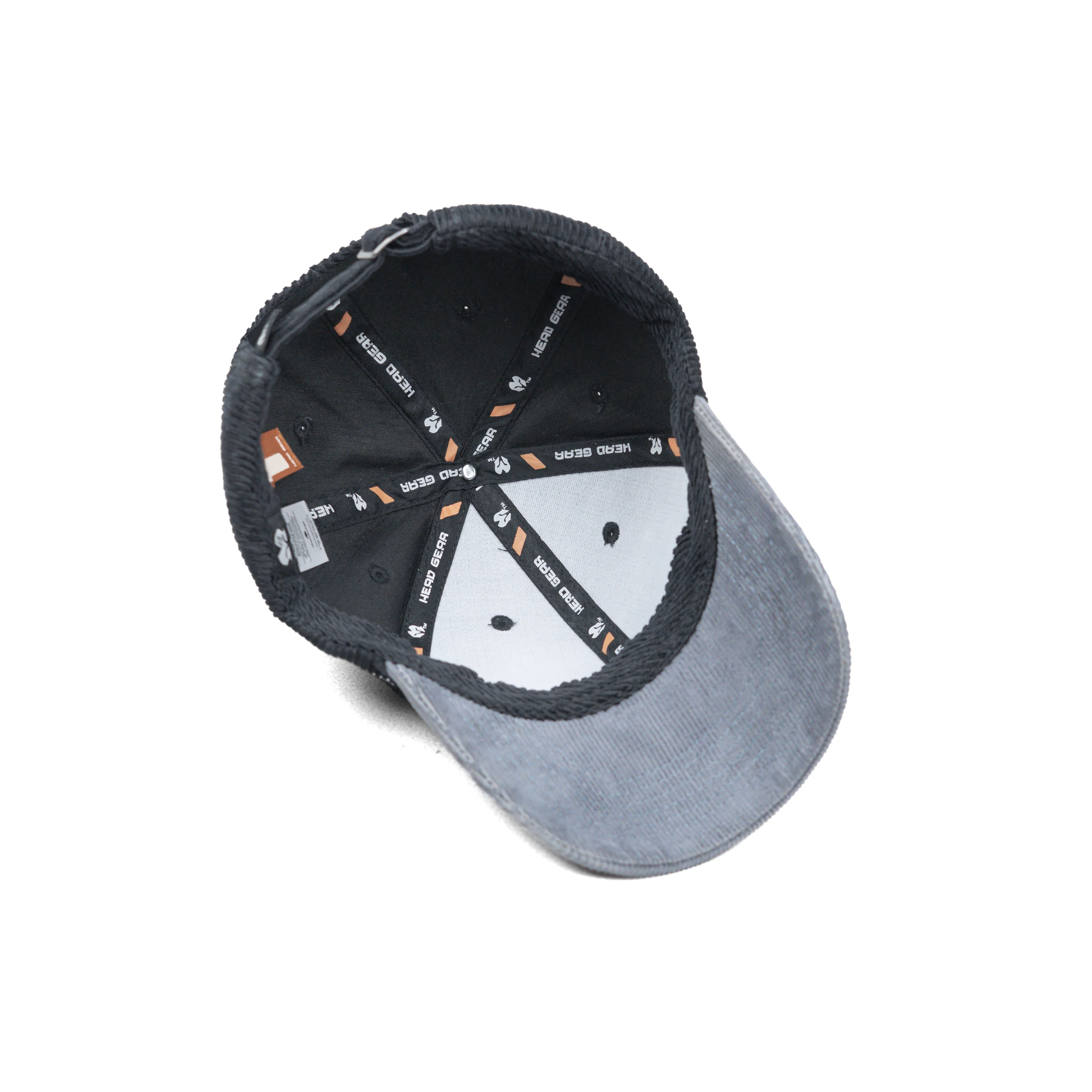HEAD GEAR BLACK CHARCOAL GREY DUAL TONE CORD CAP - Image 13