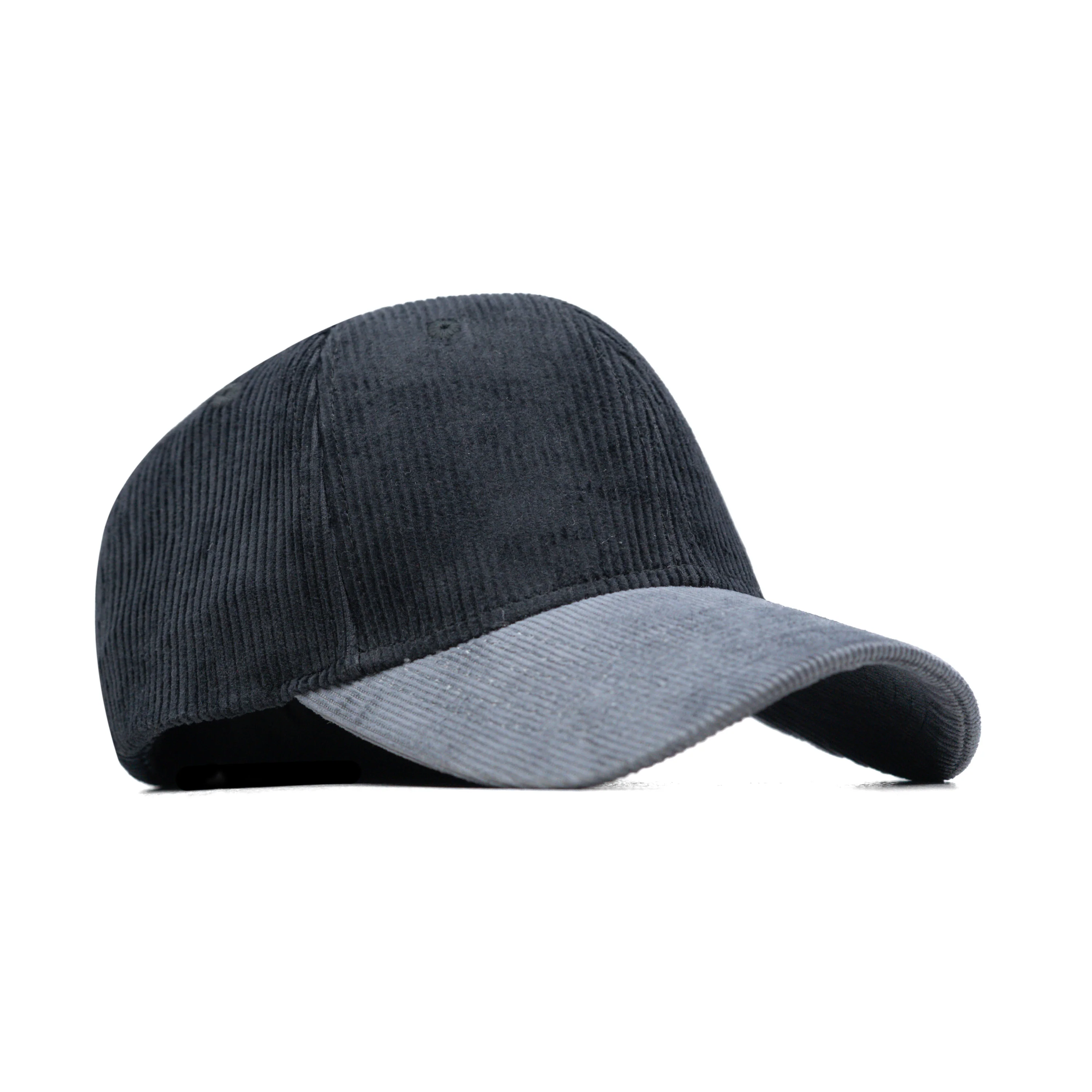 HEAD GEAR BLACK CHARCOAL GREY DUAL TONE CORD CAP - Image 3
