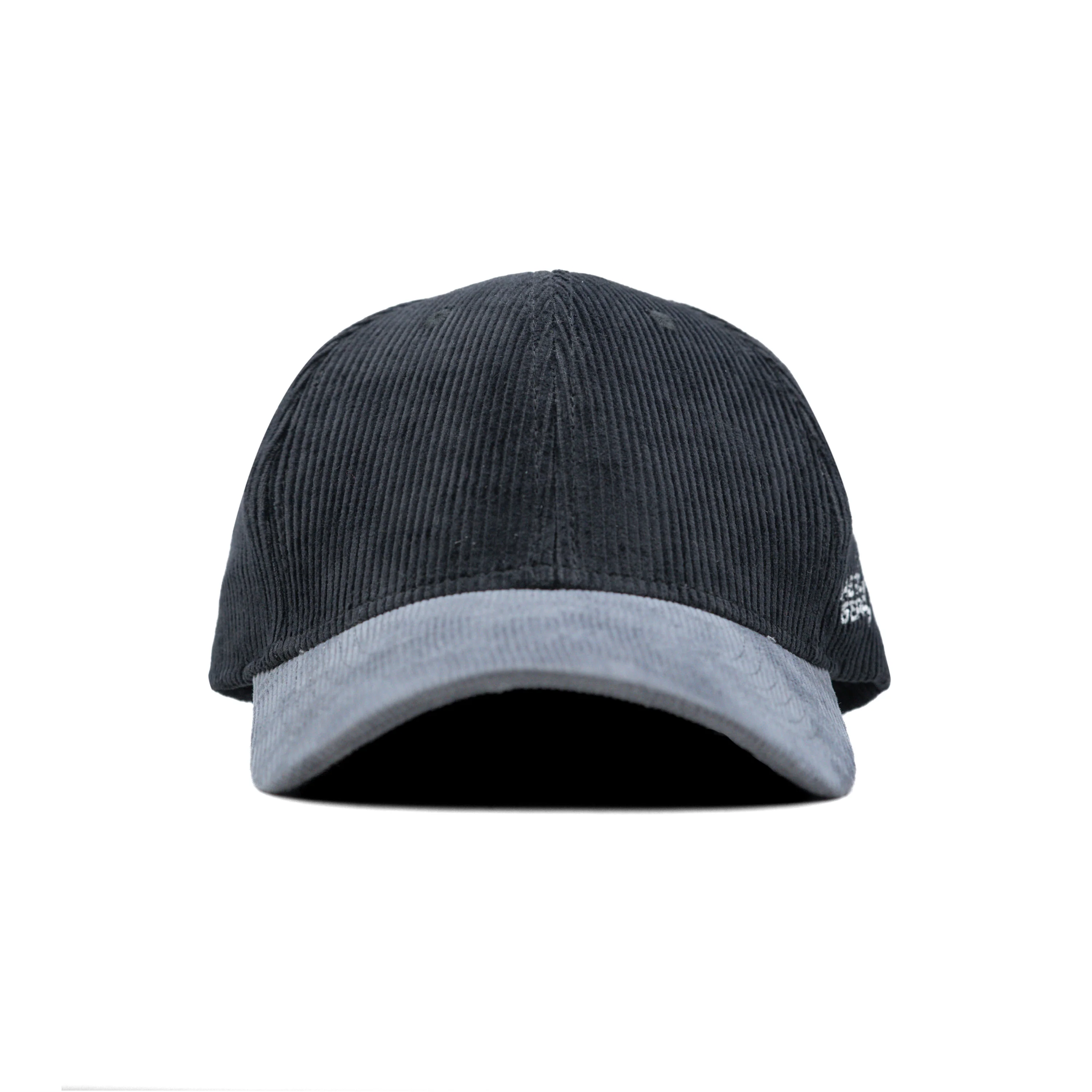 HEAD GEAR BLACK CHARCOAL GREY DUAL TONE CORD CAP - Image 4