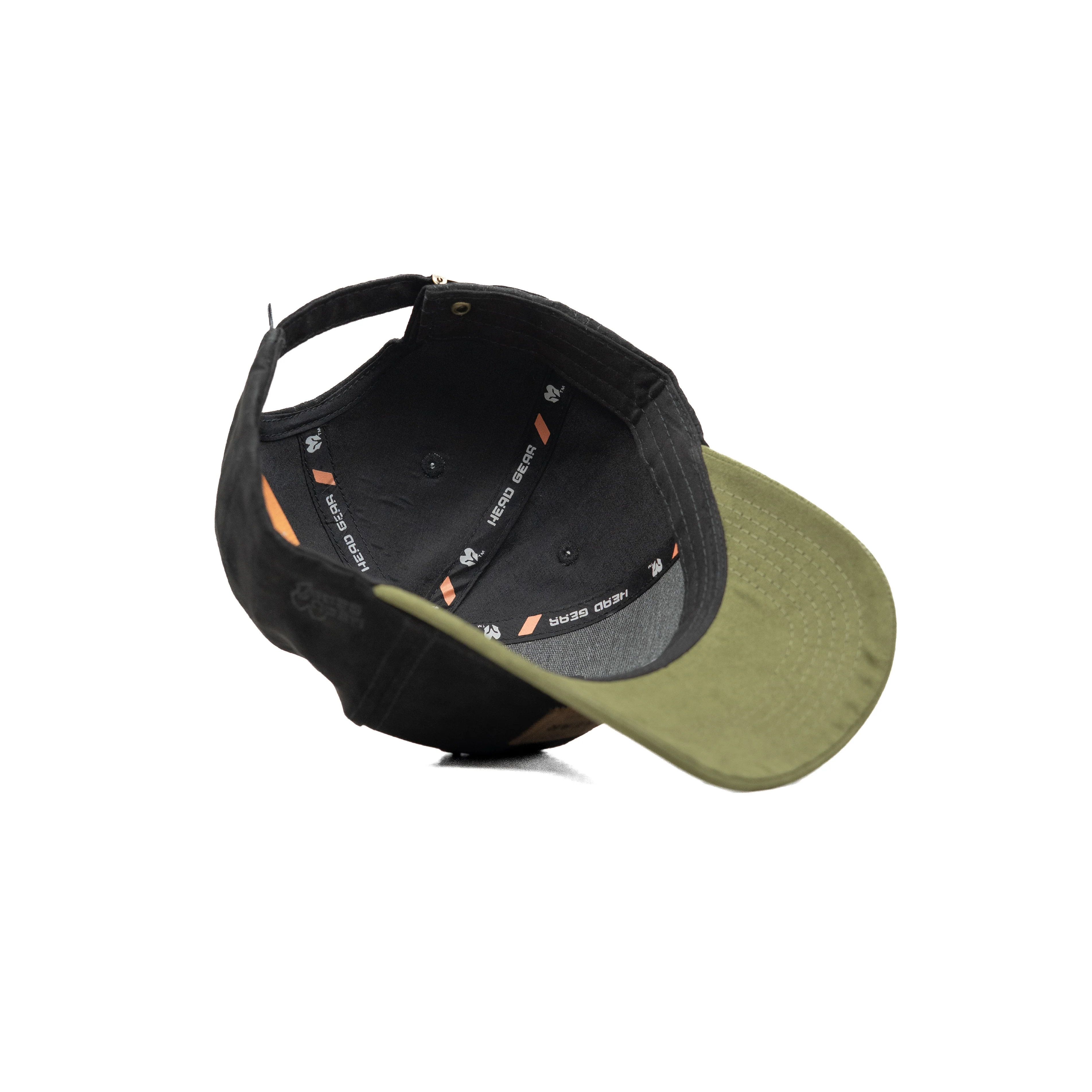 HEAD GEAR BLACK OLIVE LEATHER PATCH CAP - Image 12