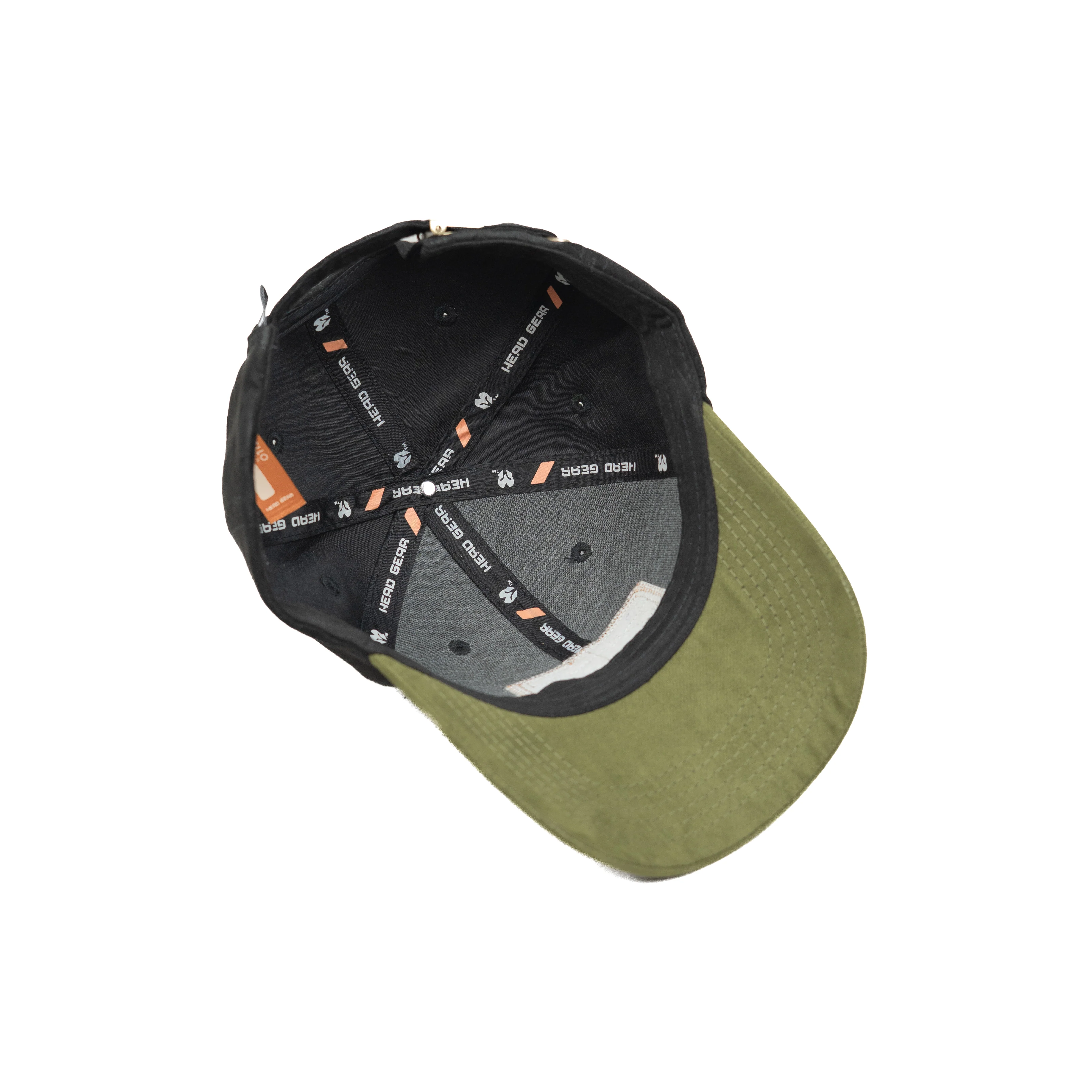 HEAD GEAR BLACK OLIVE LEATHER PATCH CAP - Image 13