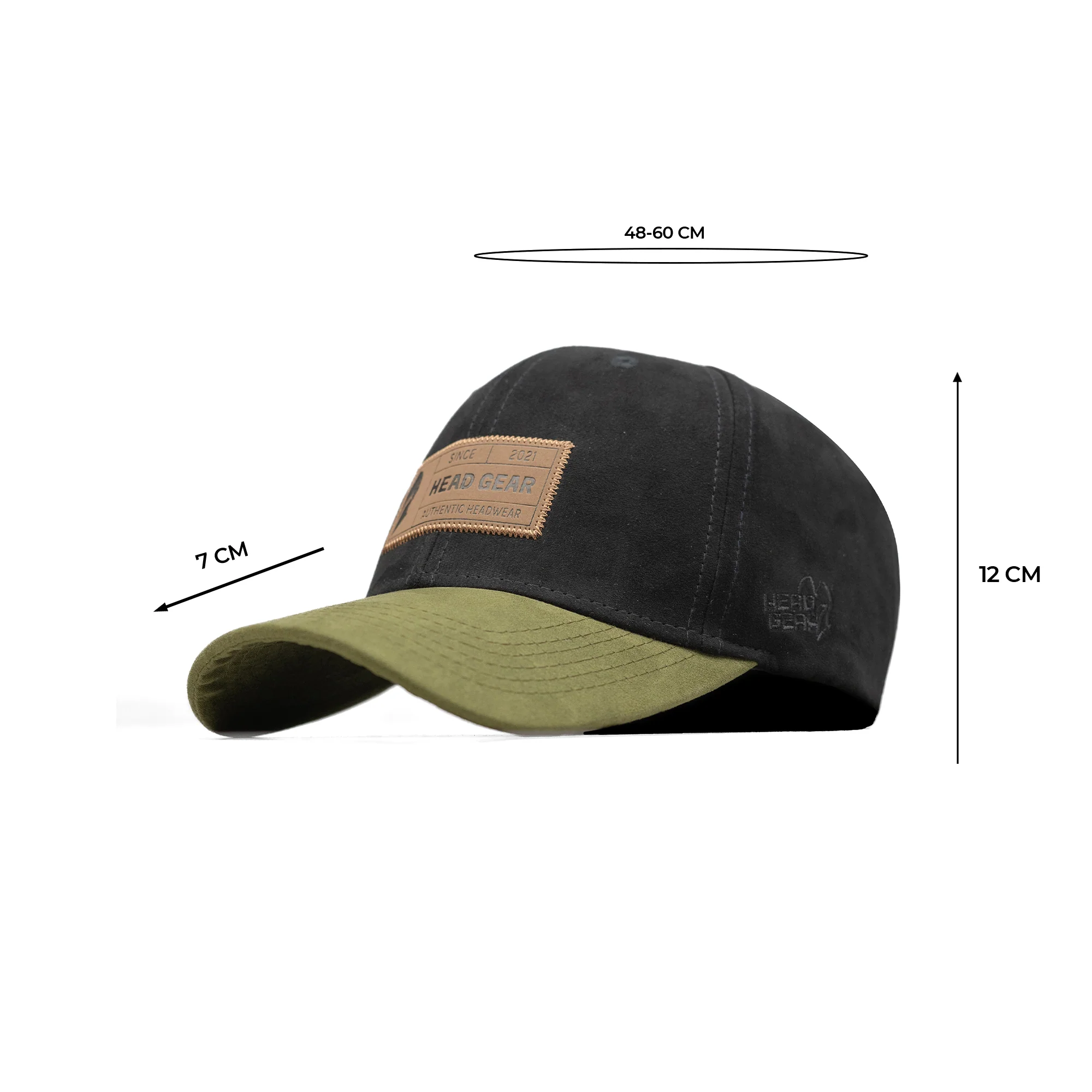 HEAD GEAR BLACK OLIVE LEATHER PATCH CAP - Image 14