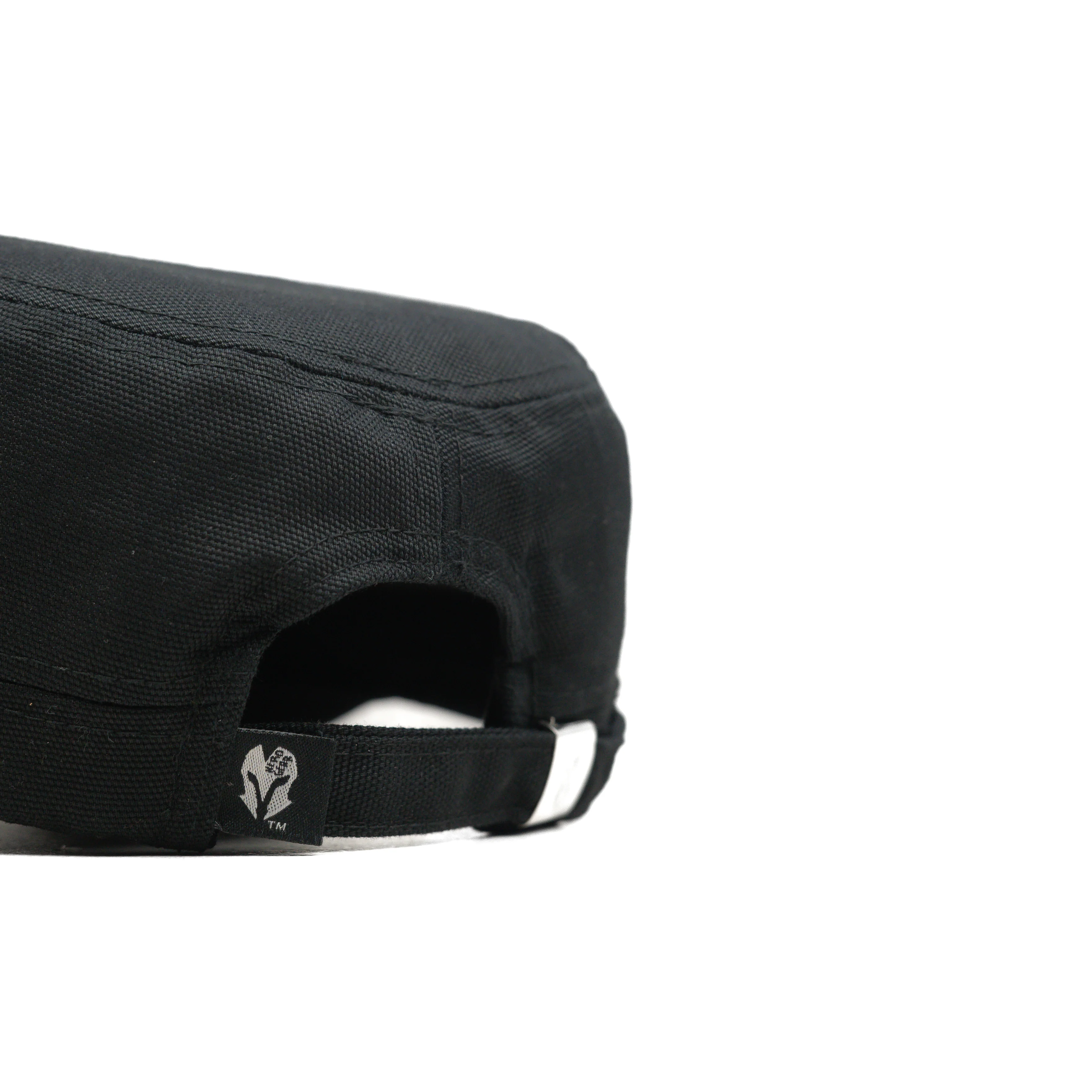 HEAD GEAR BLACK WITH LEATHER PATCH CAPTAIN'S CAP - Image 11