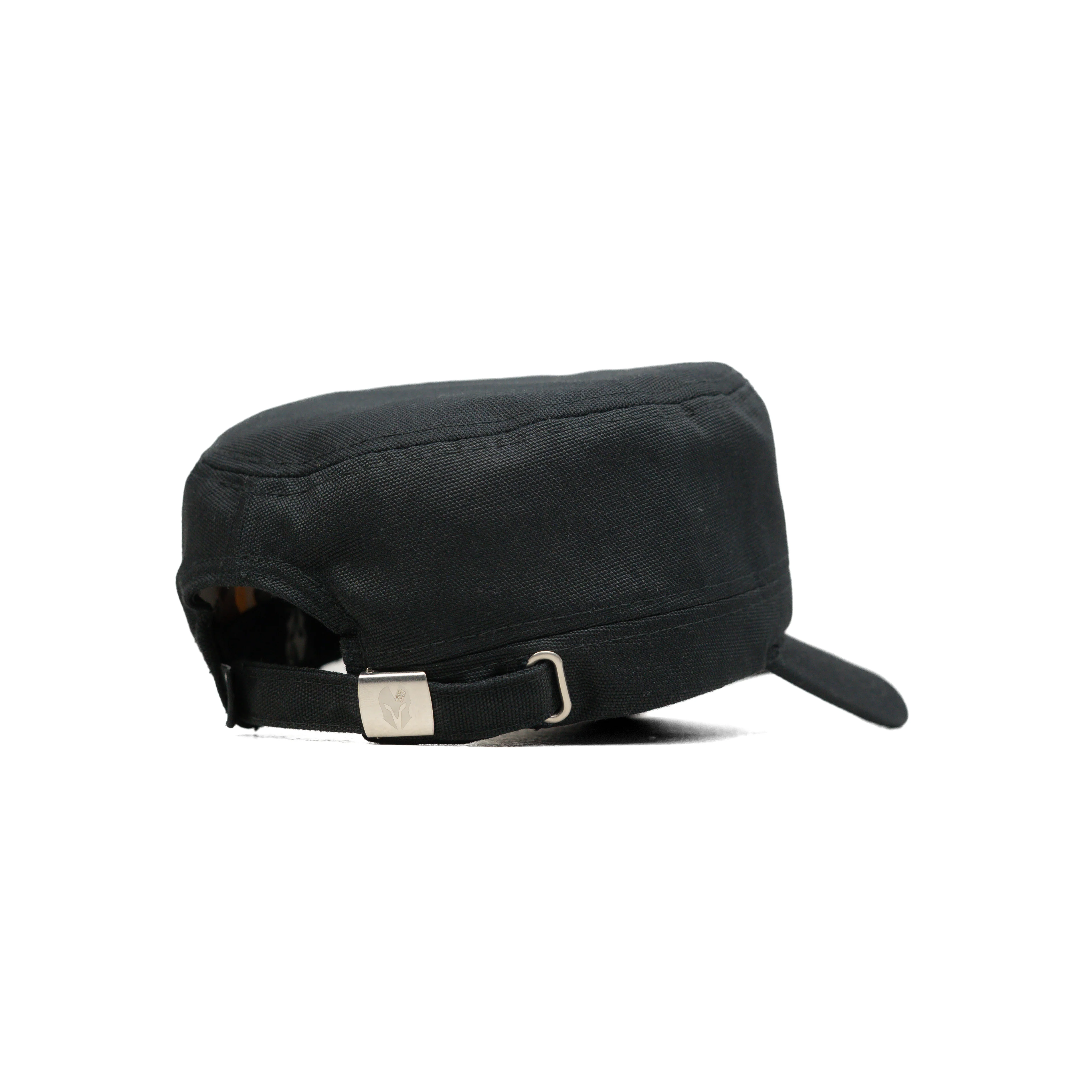 HEAD GEAR BLACK WITH LEATHER PATCH CAPTAIN'S CAP - Image 9