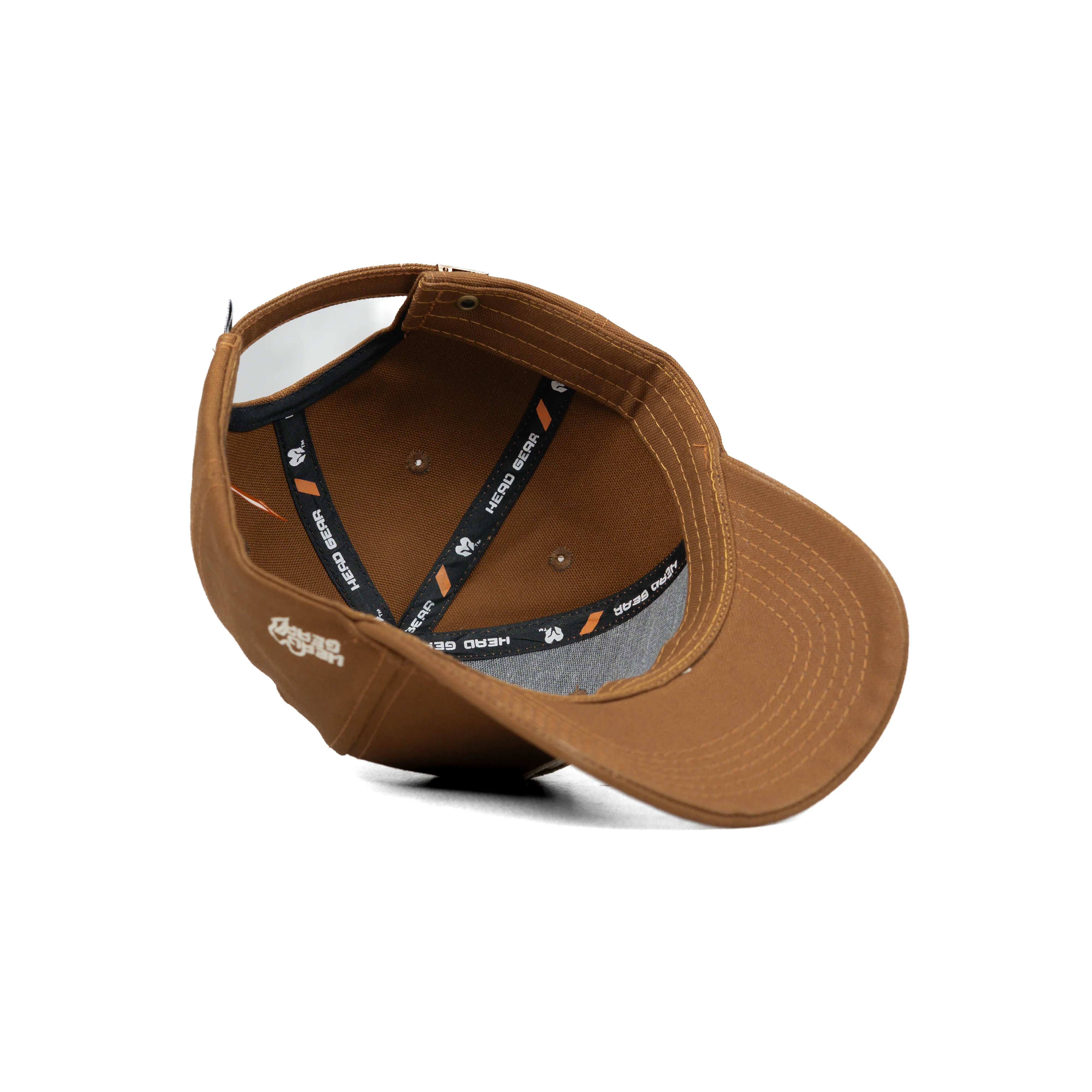 HEAD GEAR BROWN AND WHITE CONTRAST CANVAS CAP - Image 12