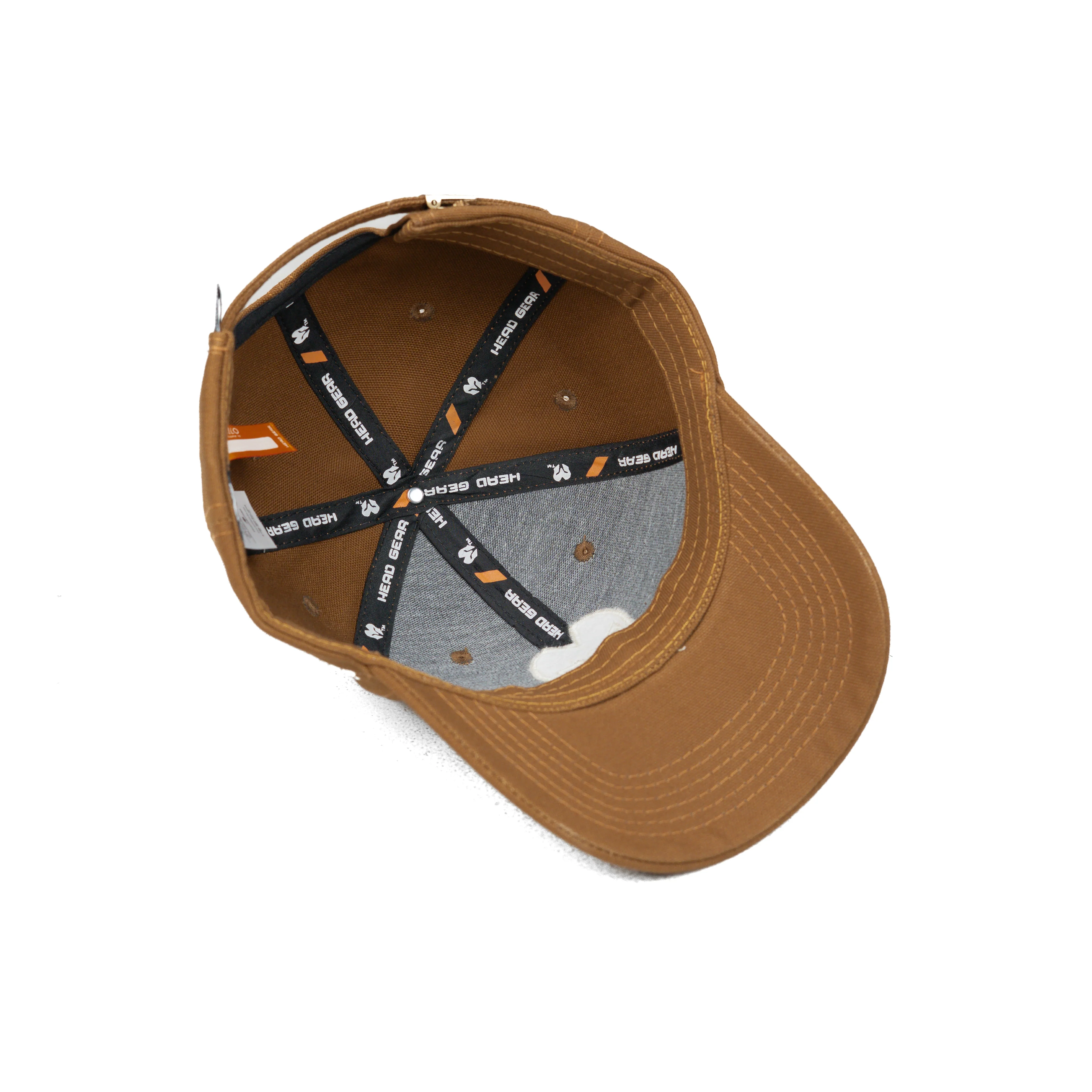 HEAD GEAR BROWN AND WHITE CONTRAST CANVAS CAP - Image 13