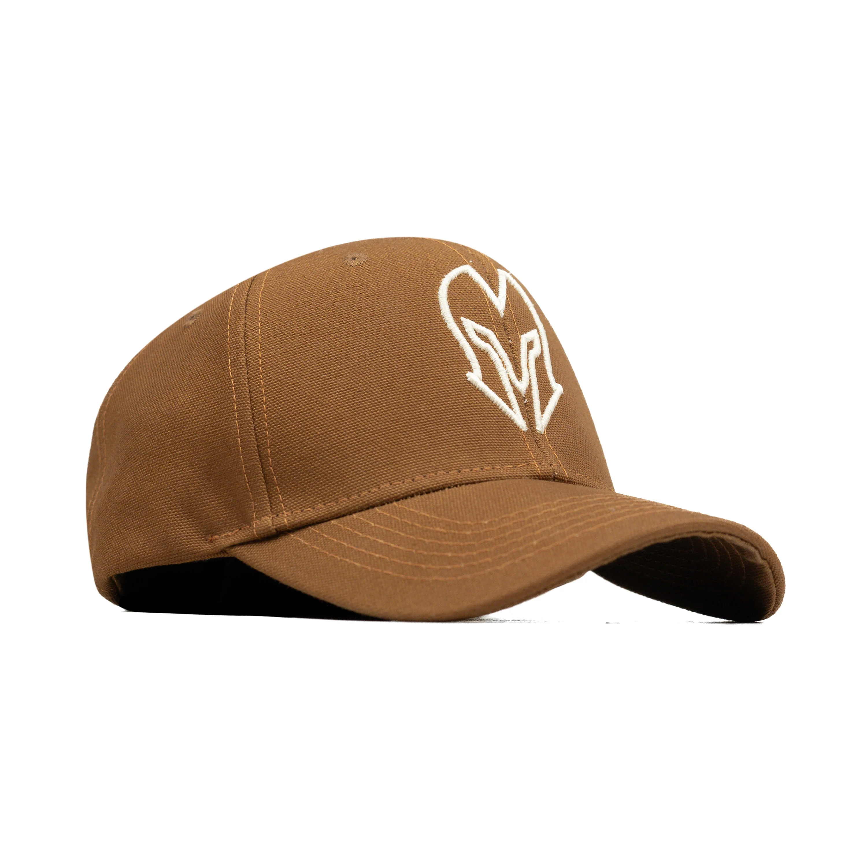 HEAD GEAR BROWN AND WHITE CONTRAST CANVAS CAP - Image 3