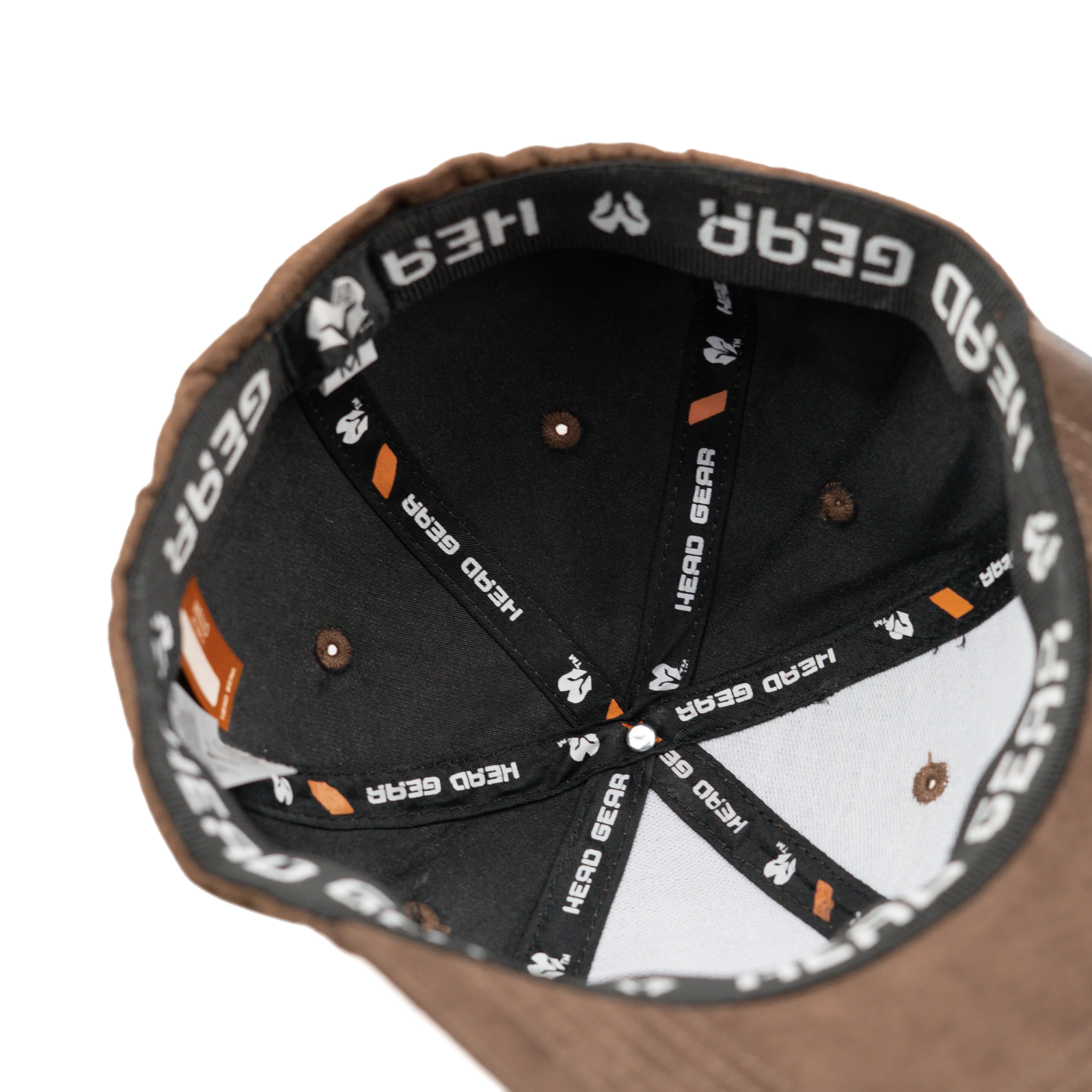 HEAD GEAR BROWN STRUCTURED LEATHER PATCH FITTED CAP - Image 15