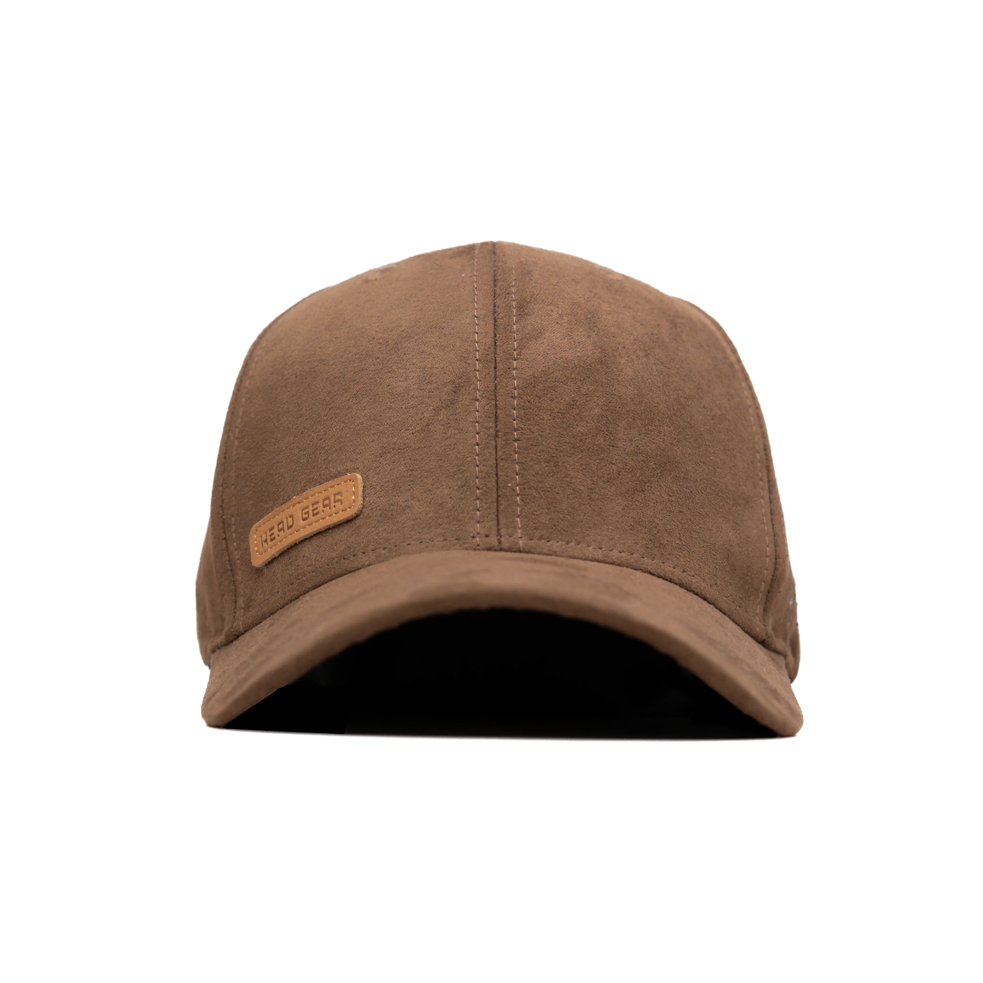 HEAD GEAR BROWN STRUCTURED LEATHER PATCH FITTED CAP - Image 4