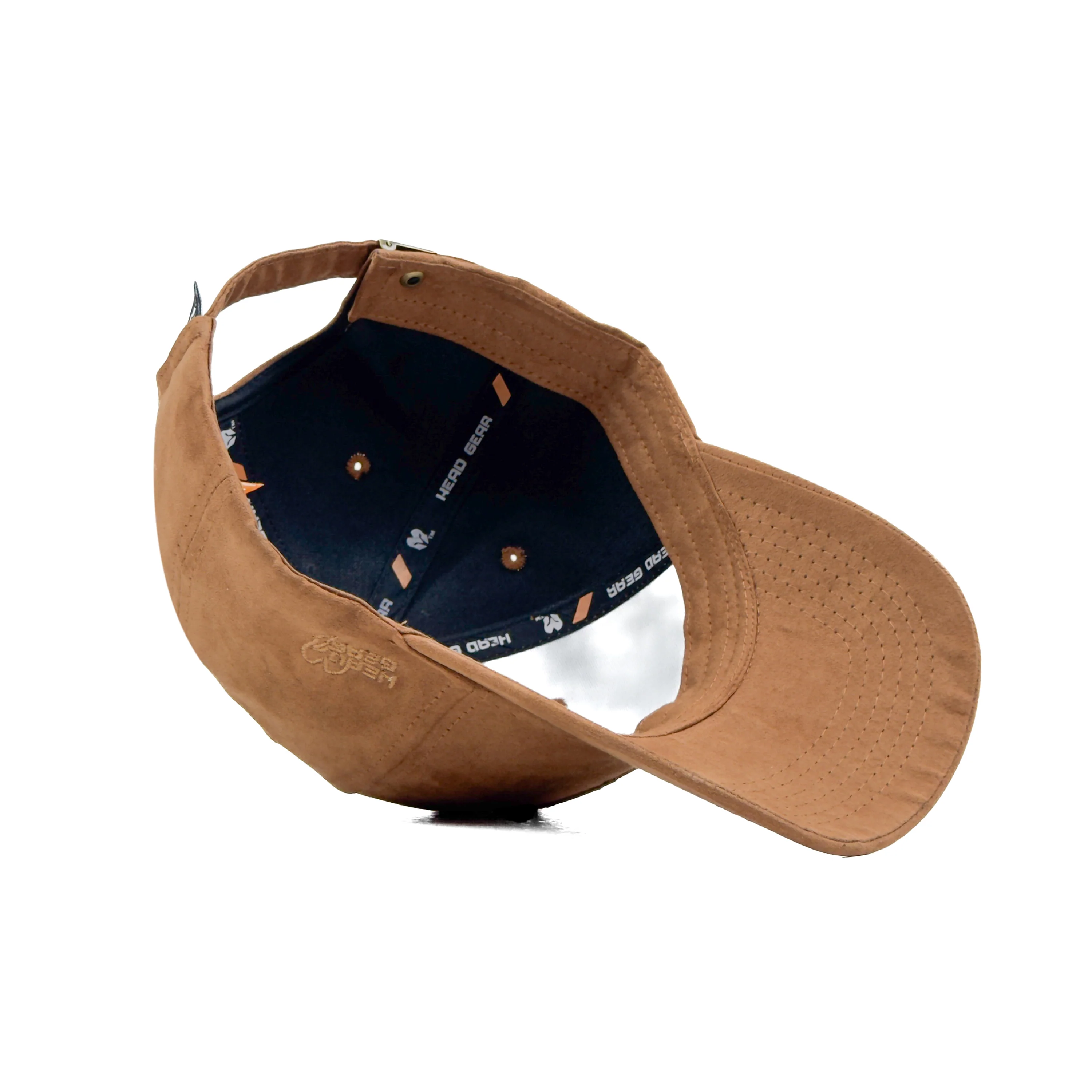 HEAD GEAR BROWN SUPER SUEDE CURVED VISOR CAP - Image 6