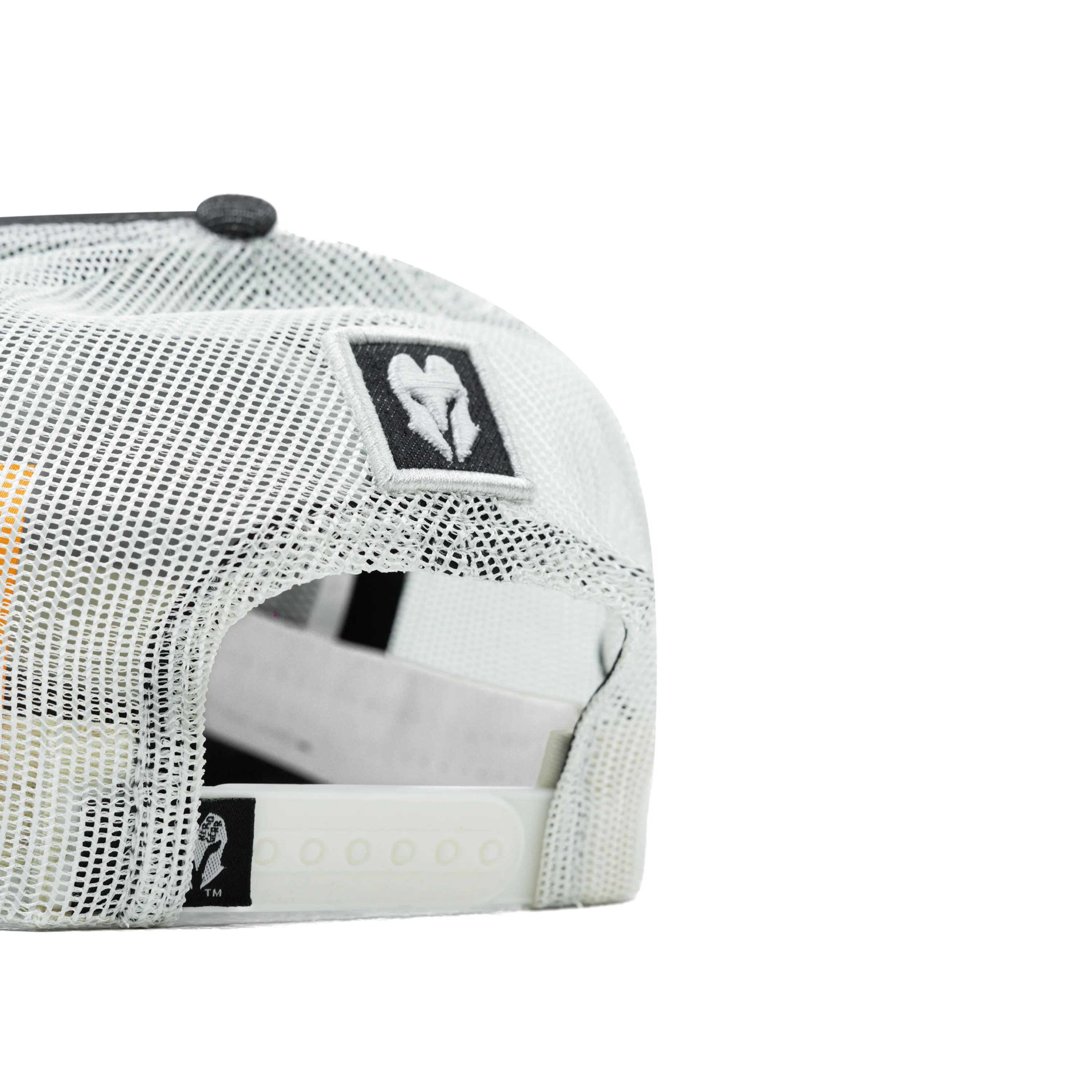HEAD GEAR CHARCOAL WHITE DENIM TRUCKER CAP - Image 11