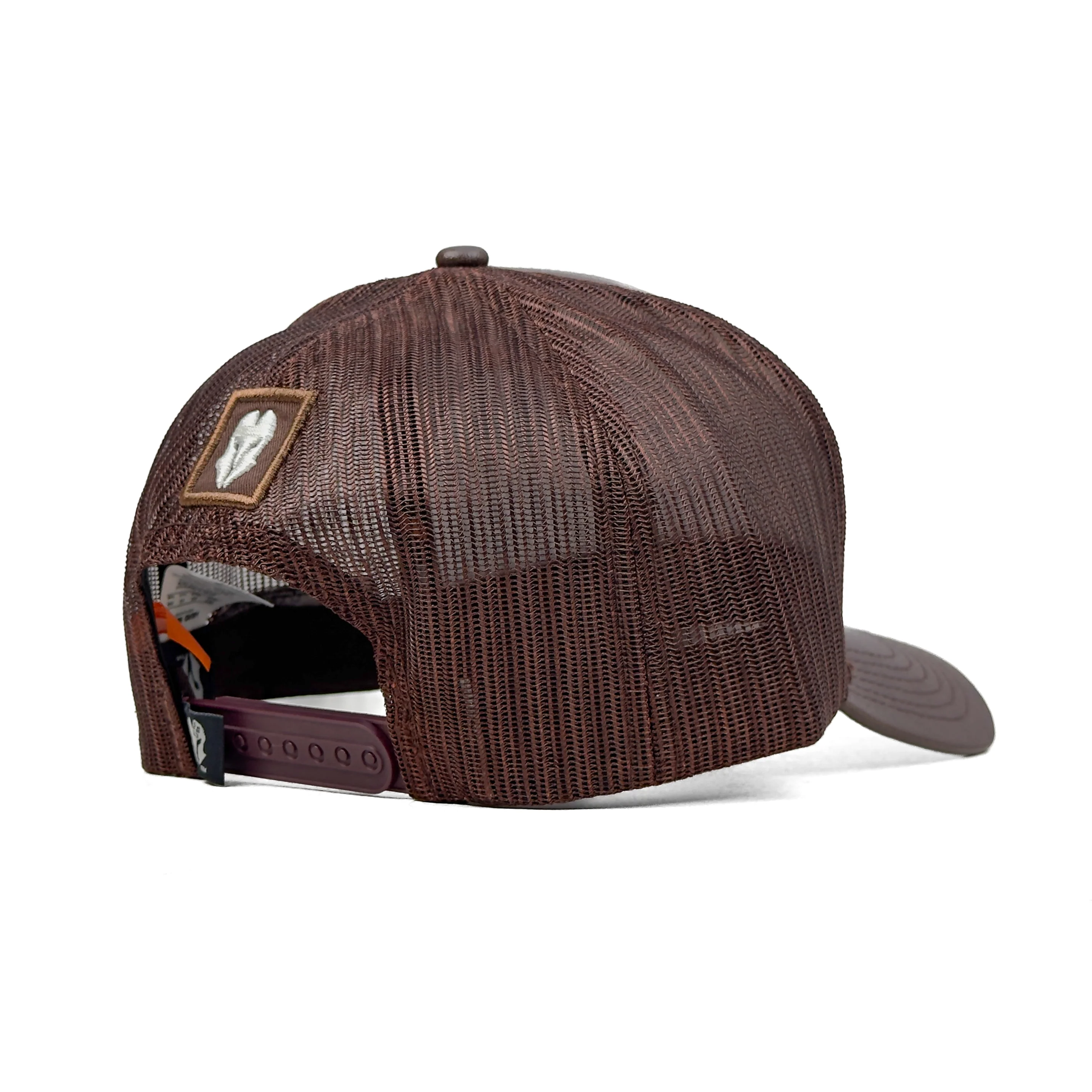 HEAD GEAR CHOCOLATE FAUX LEATHER TRUCKER LIMITED EDITION CAP - Image 10