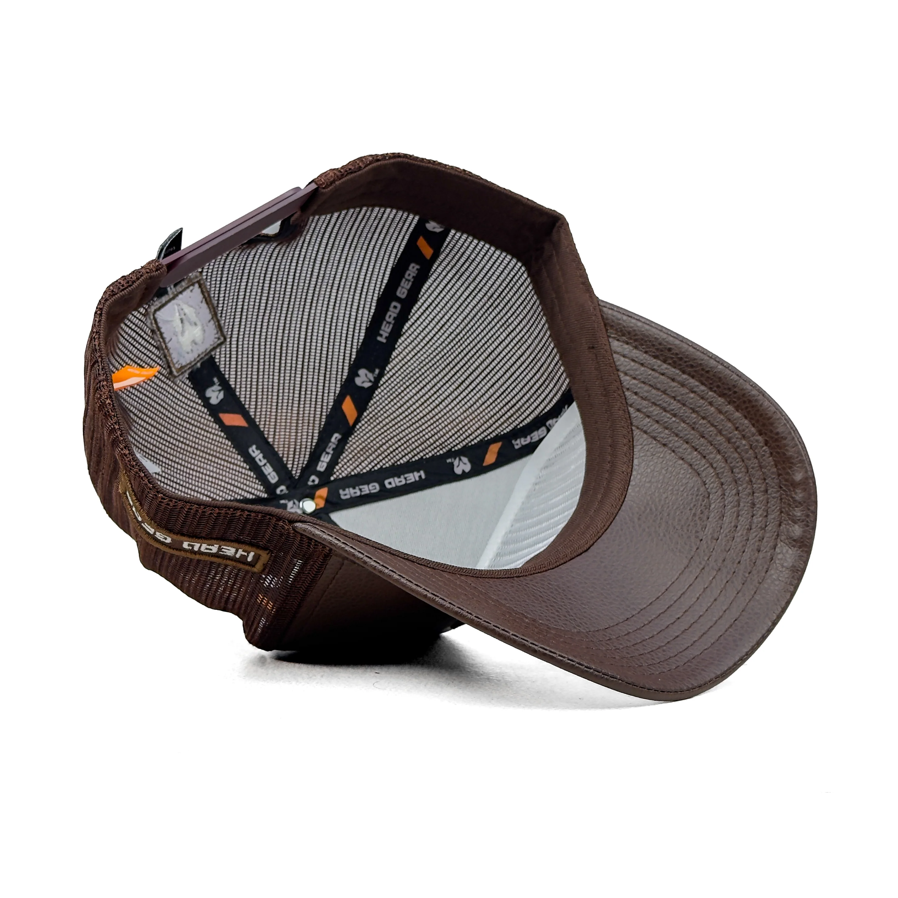 HEAD GEAR CHOCOLATE FAUX LEATHER TRUCKER LIMITED EDITION CAP - Image 13