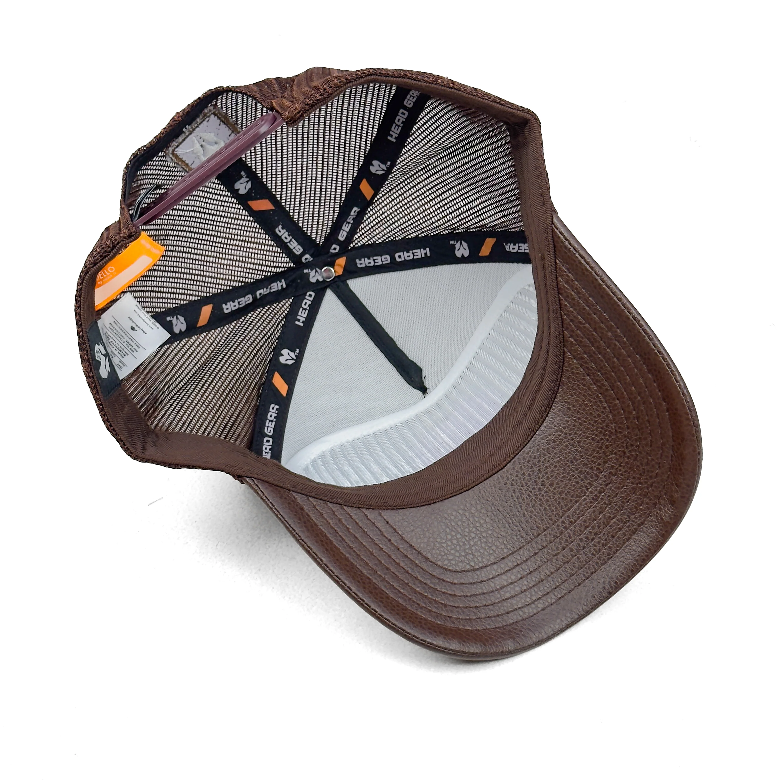 HEAD GEAR CHOCOLATE FAUX LEATHER TRUCKER LIMITED EDITION CAP - Image 14