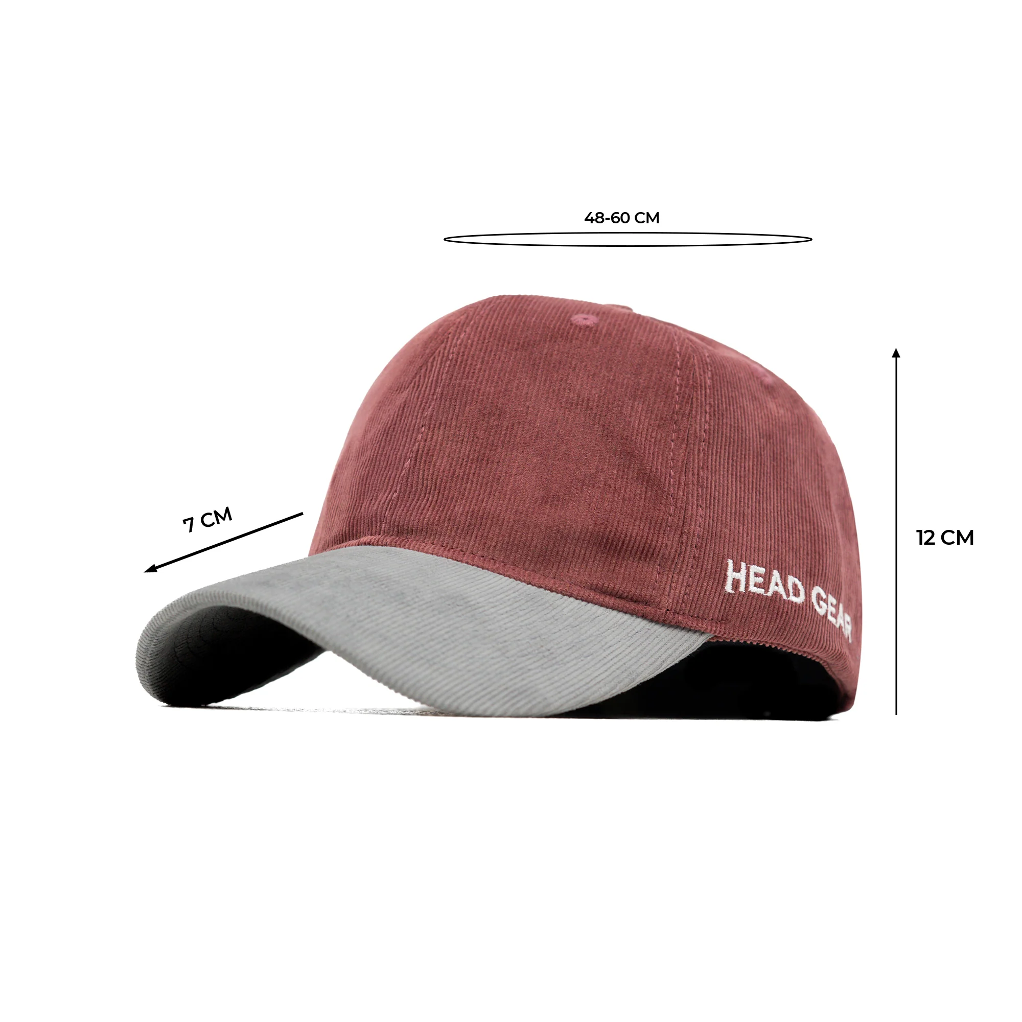 HEAD GEAR CHOCOLATE GREY DUAL TONE CORD CAP - Image 14