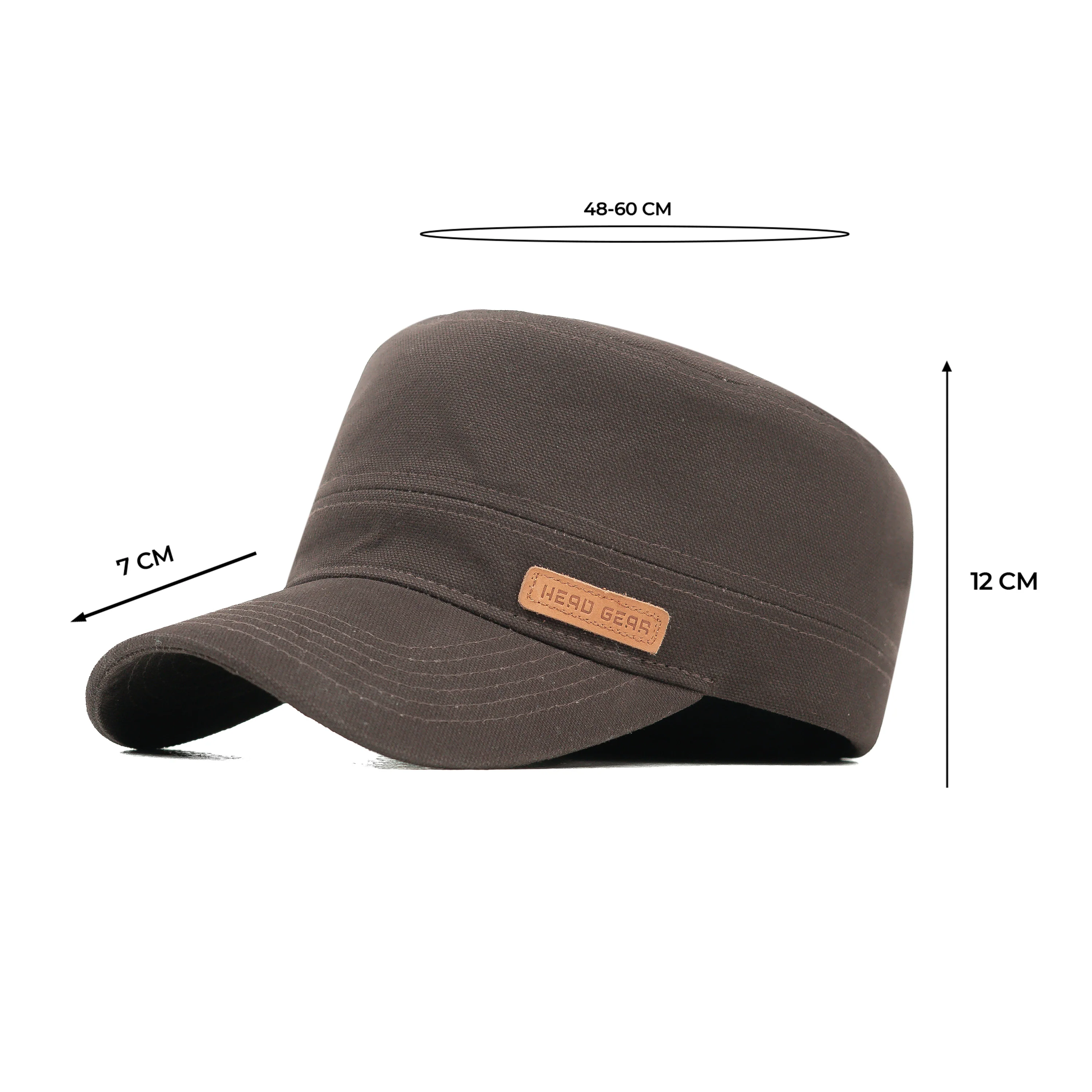 HEAD GEAR COFFEE WITH LEATHER PATCH CAPTAIN'S CAP - Image 14
