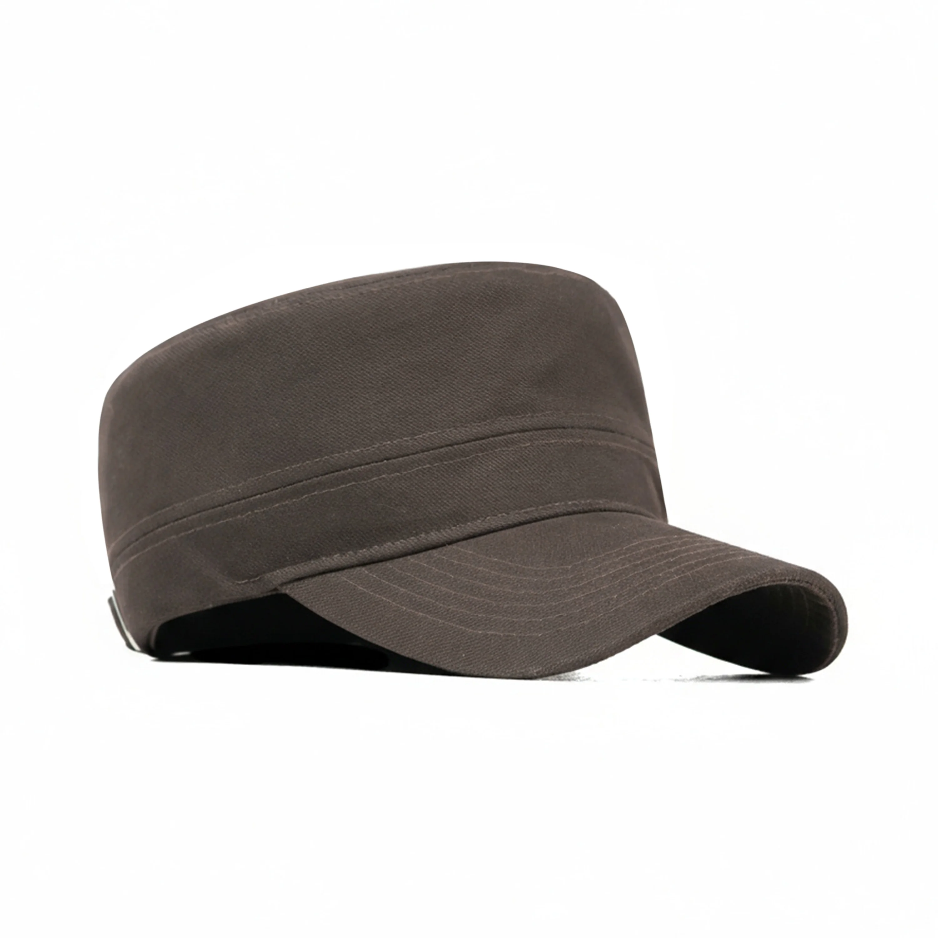 HEAD GEAR COFFEE WITH LEATHER PATCH CAPTAIN'S CAP - Image 3