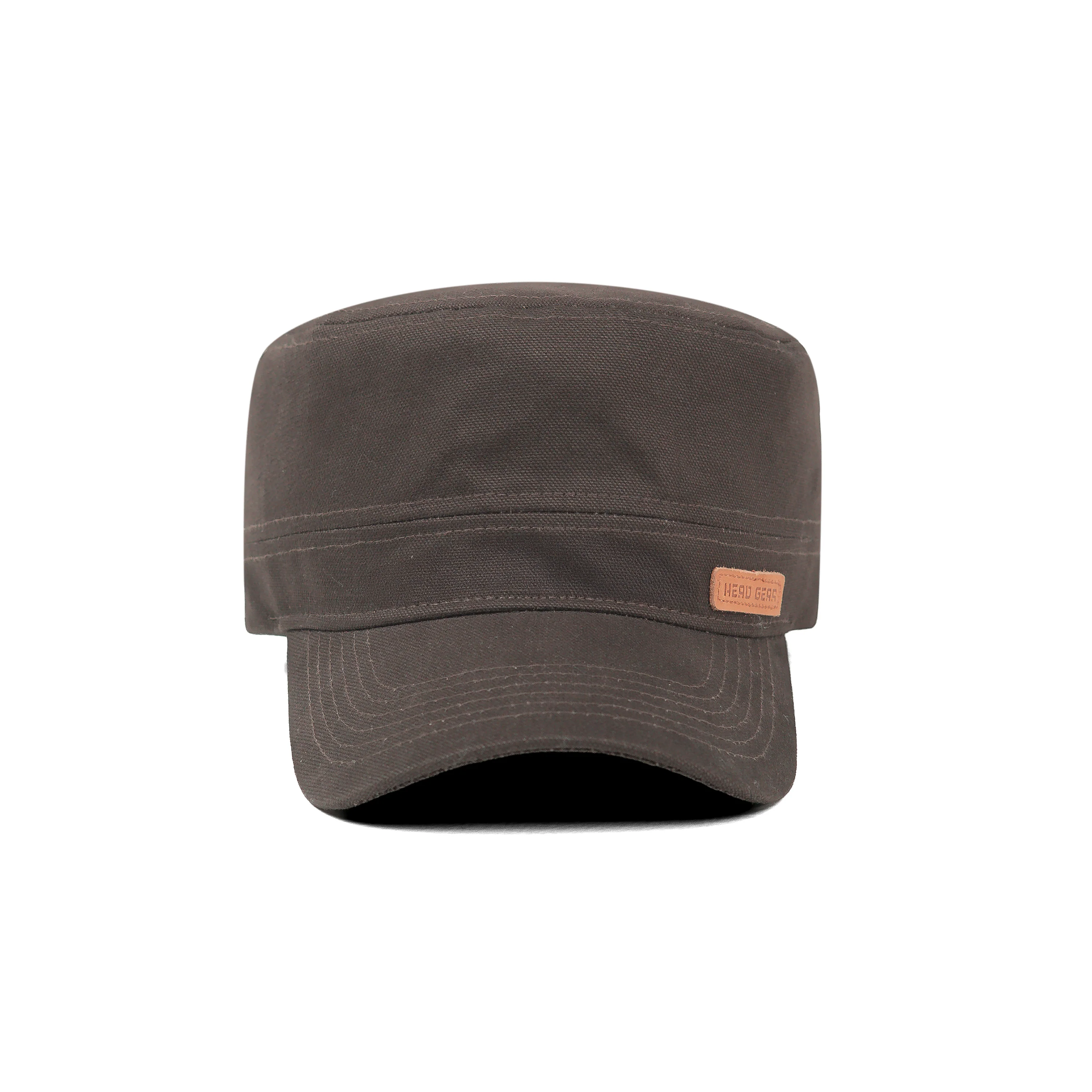 HEAD GEAR COFFEE WITH LEATHER PATCH CAPTAIN'S CAP - Image 6