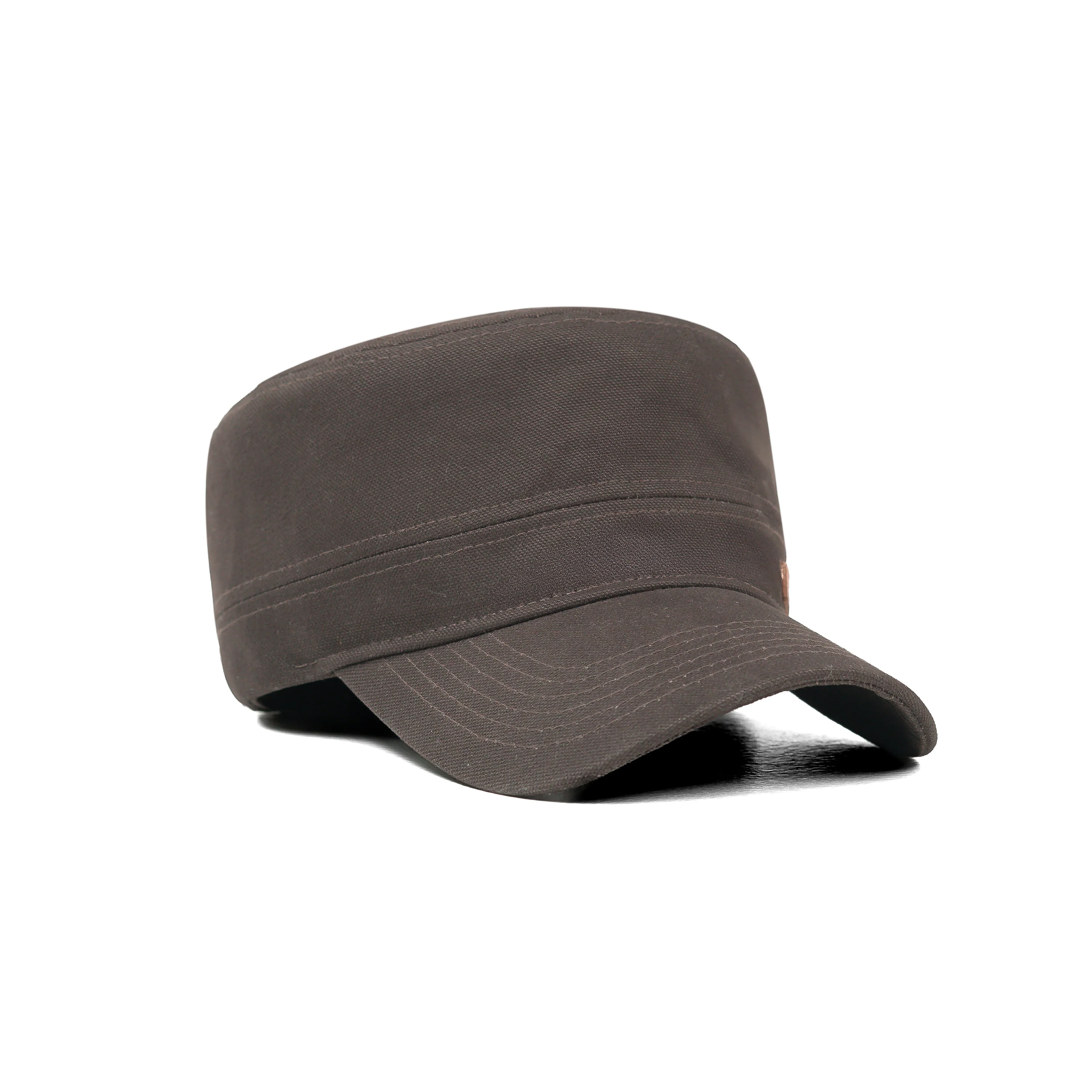 HEAD GEAR COFFEE WITH LEATHER PATCH CAPTAIN'S CAP - Image 7