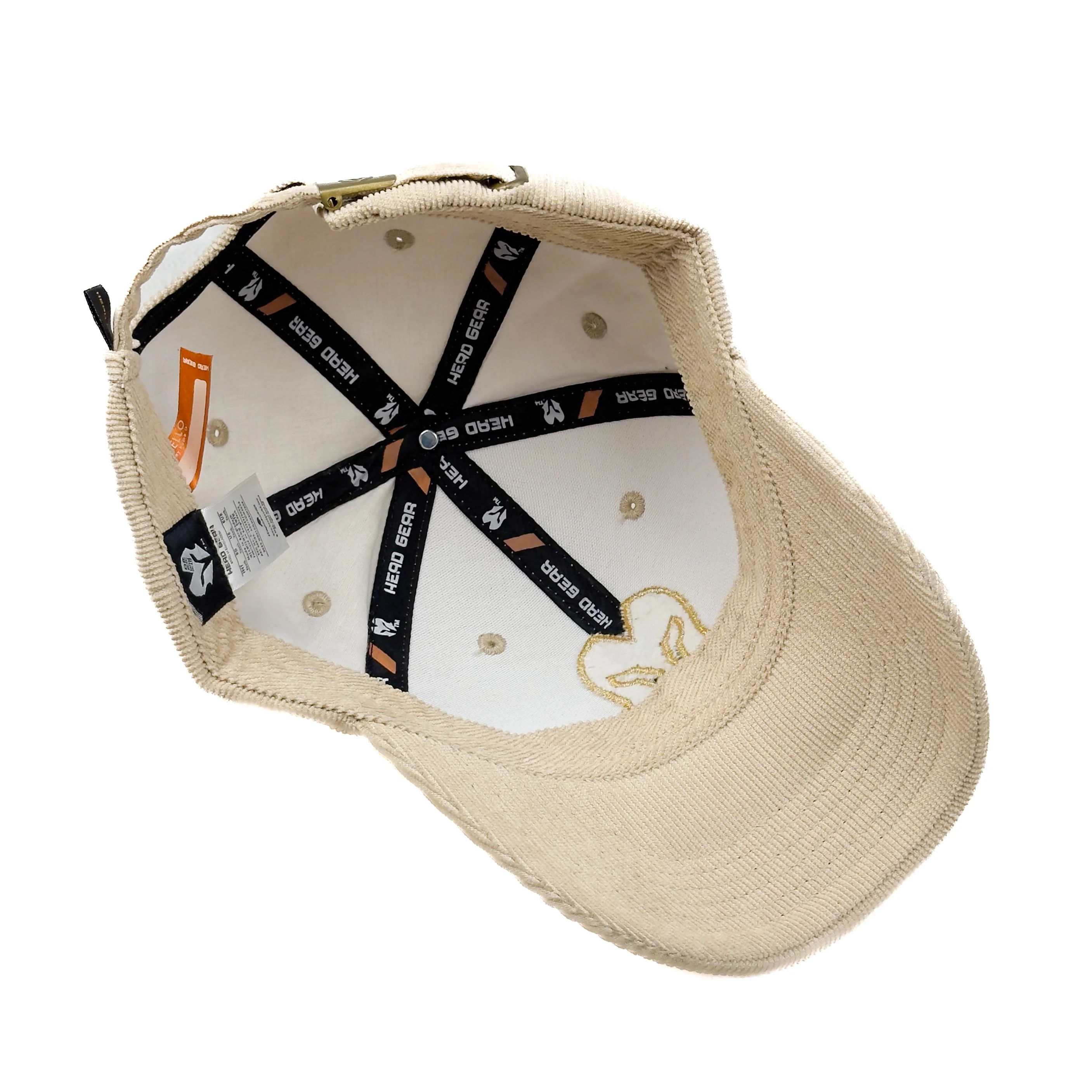 HEAD GEAR CREAM GOLD SUEDE CORD LIMITED EDITION CAP - Image 14