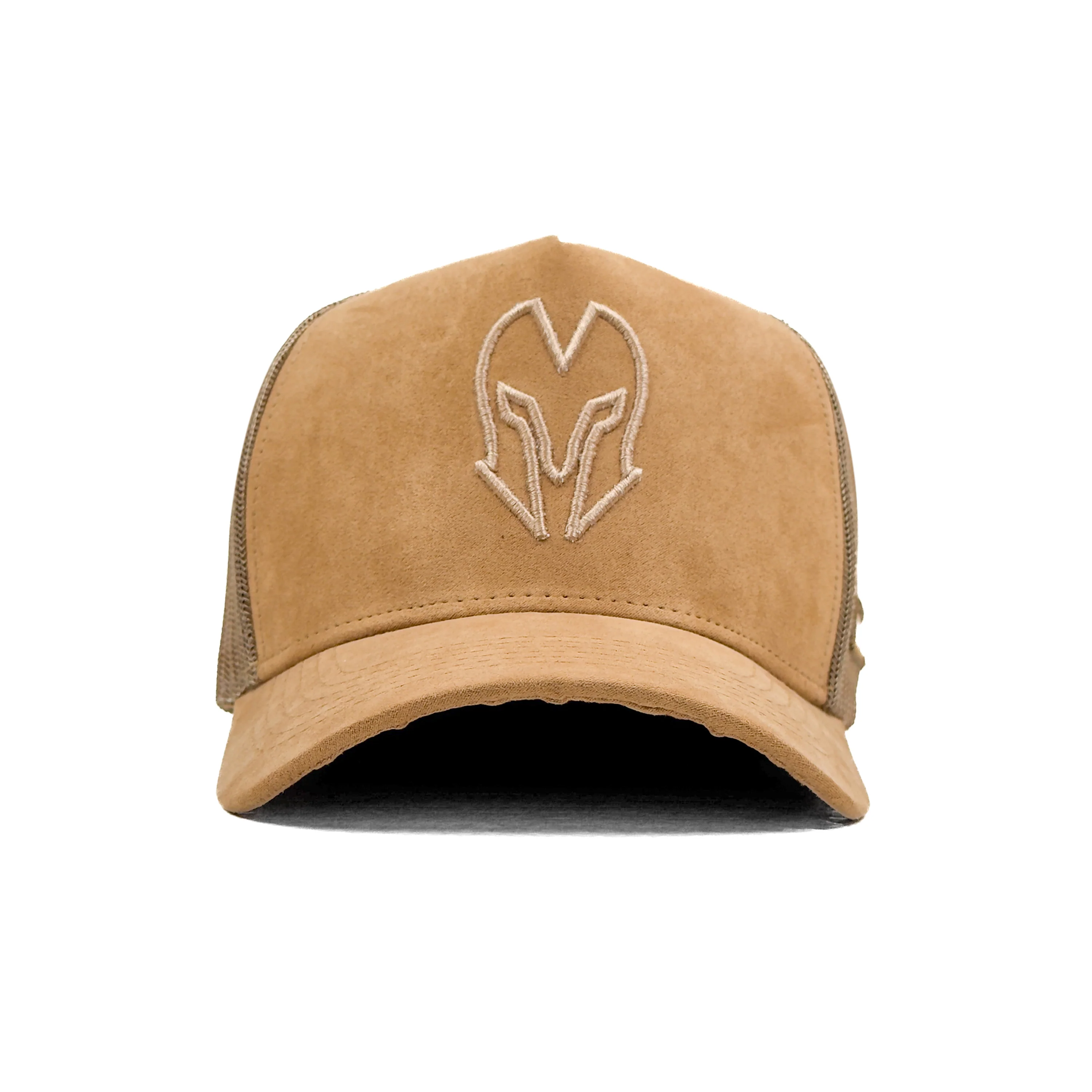 HEAD GEAR DARK BEIGE SUPER SUEDE TRUCKER CAP - Image 4