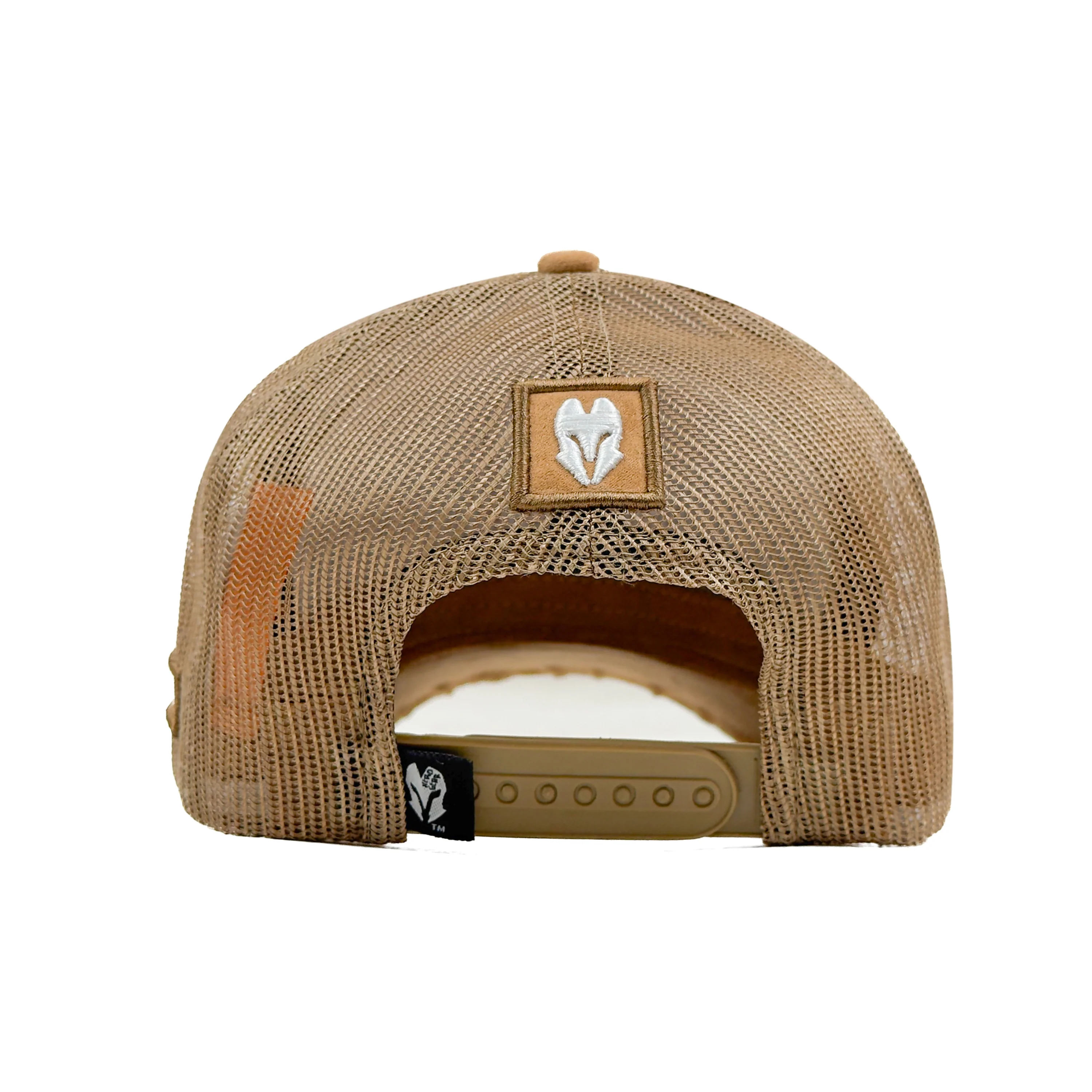 HEAD GEAR DARK BEIGE SUPER SUEDE TRUCKER CAP - Image 5