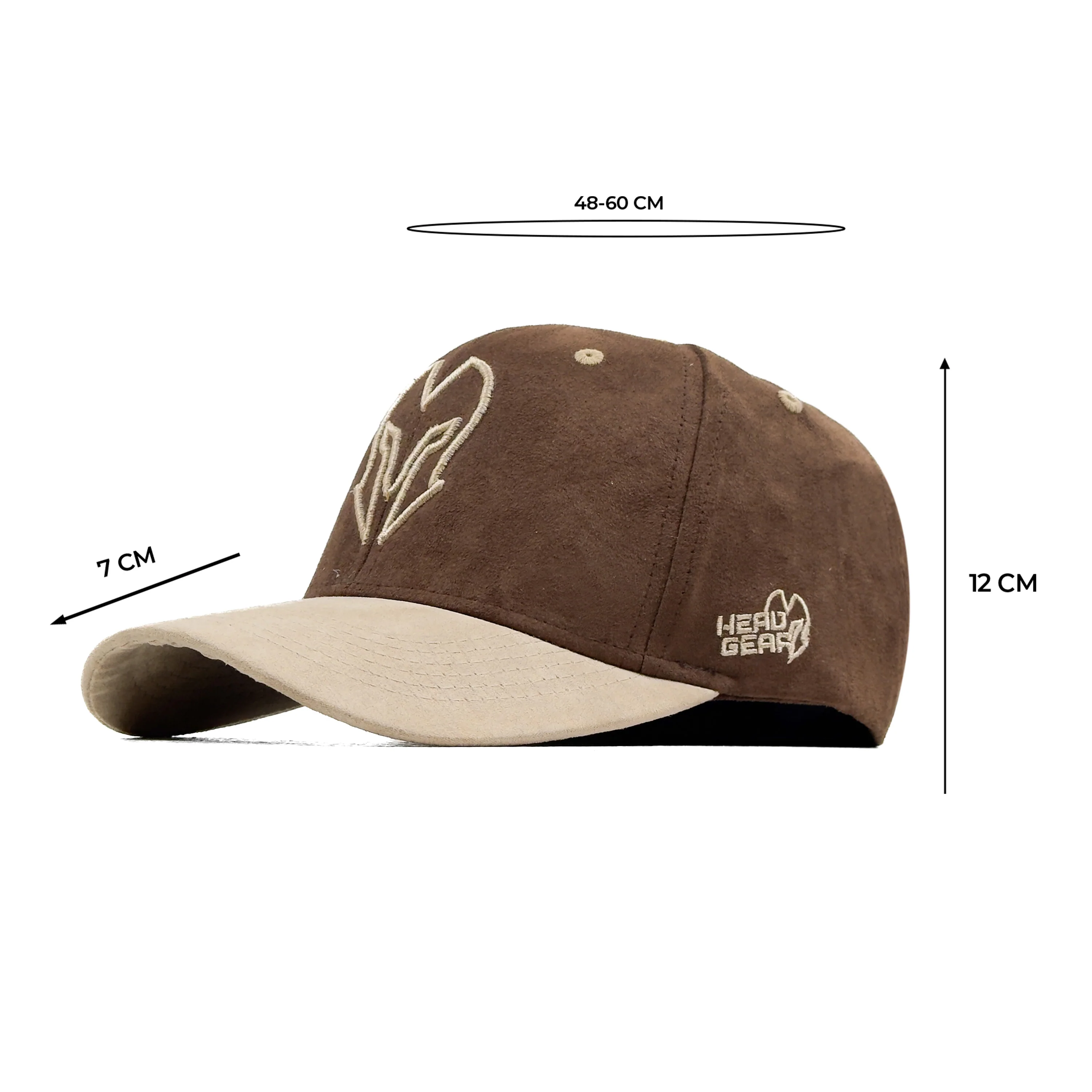 HEAD GEAR DARK BROWN AND BEIGE REDEFINED SUEDE CAP - Image 7