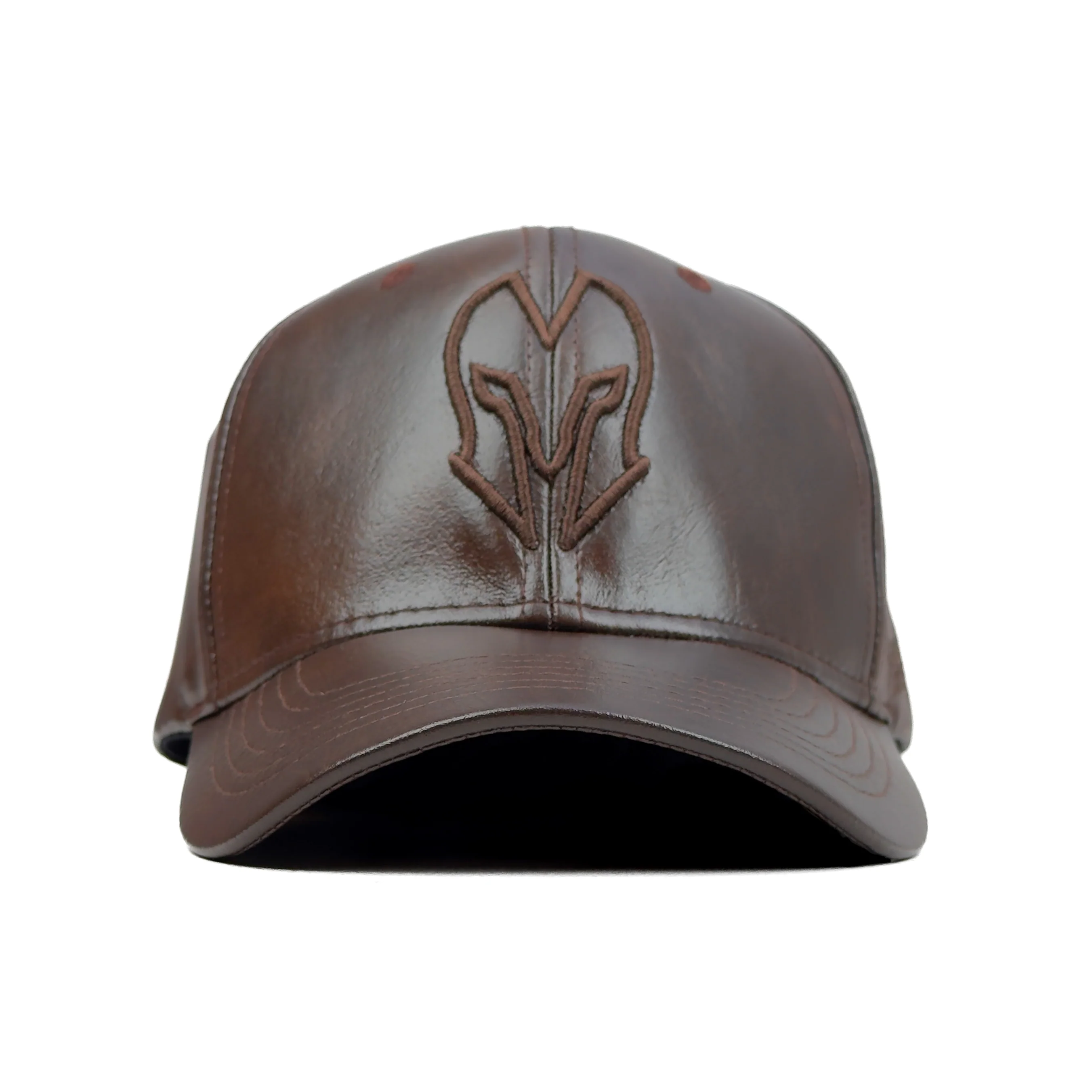 HEAD GEAR DARK BROWN FAUX LEATHER LIMITED EDITION CAP - Image 4