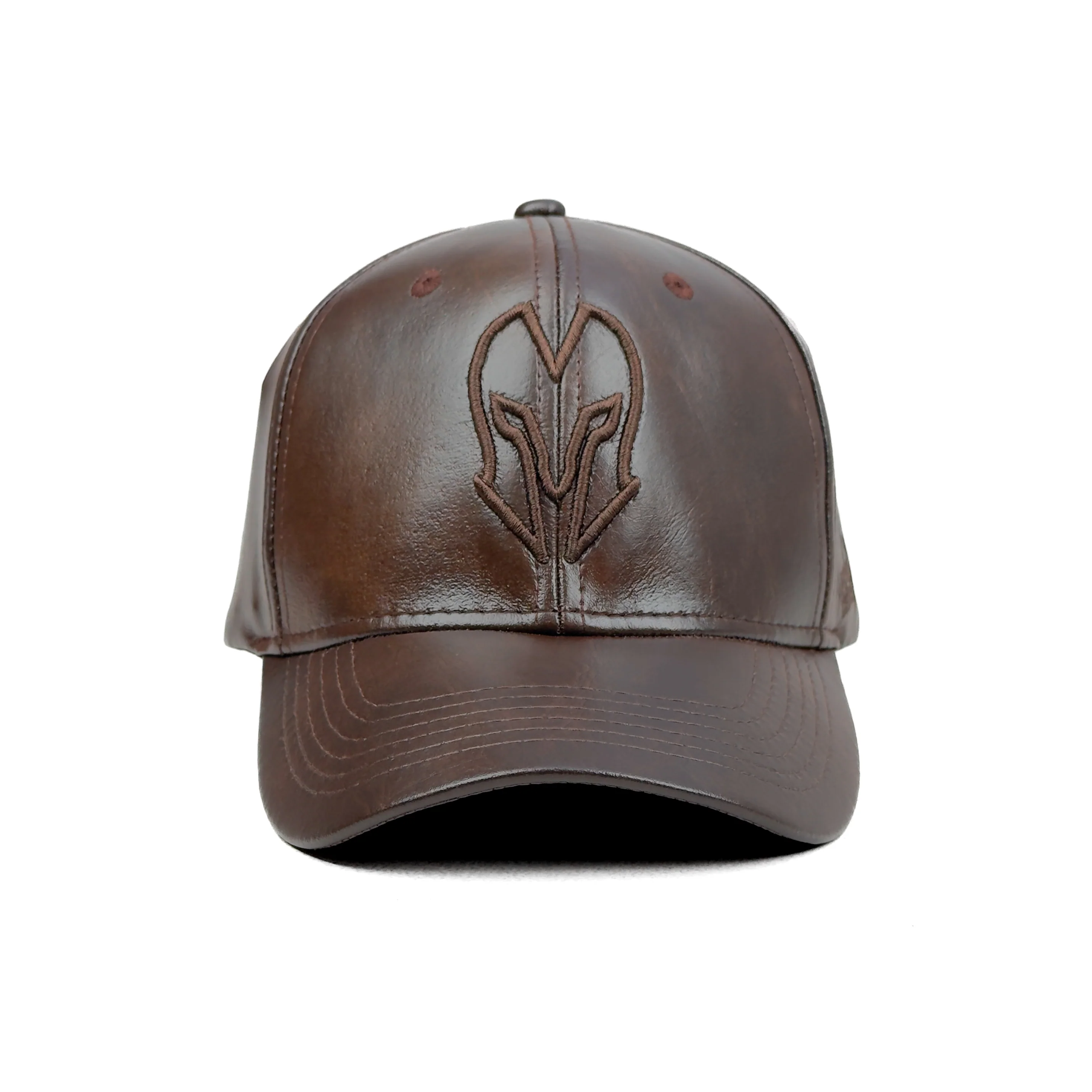 HEAD GEAR DARK BROWN FAUX LEATHER LIMITED EDITION CAP - Image 6