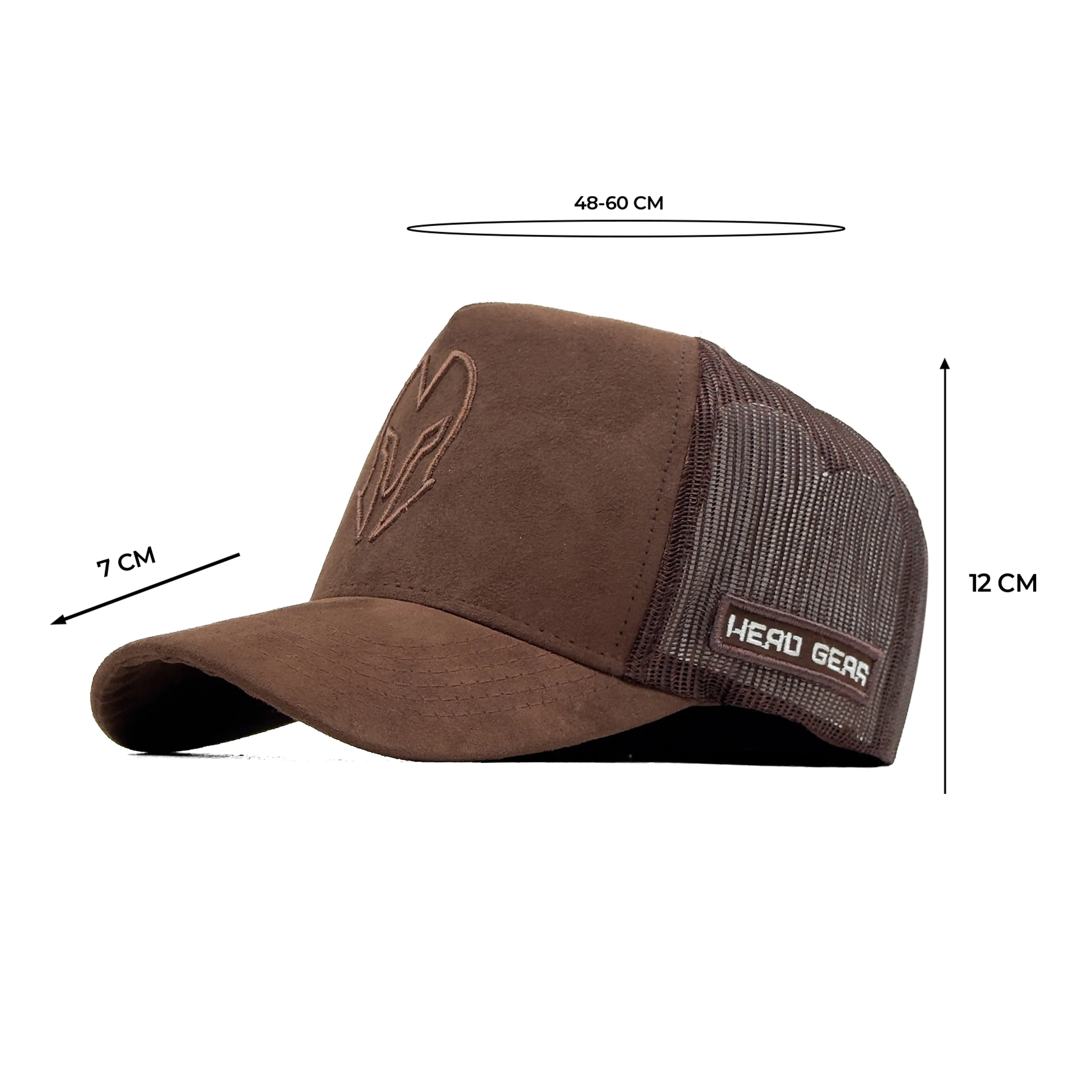 HEAD GEAR DARK CHOCOLATE SUPER SUEDE TRUCKER CAP - Image 7
