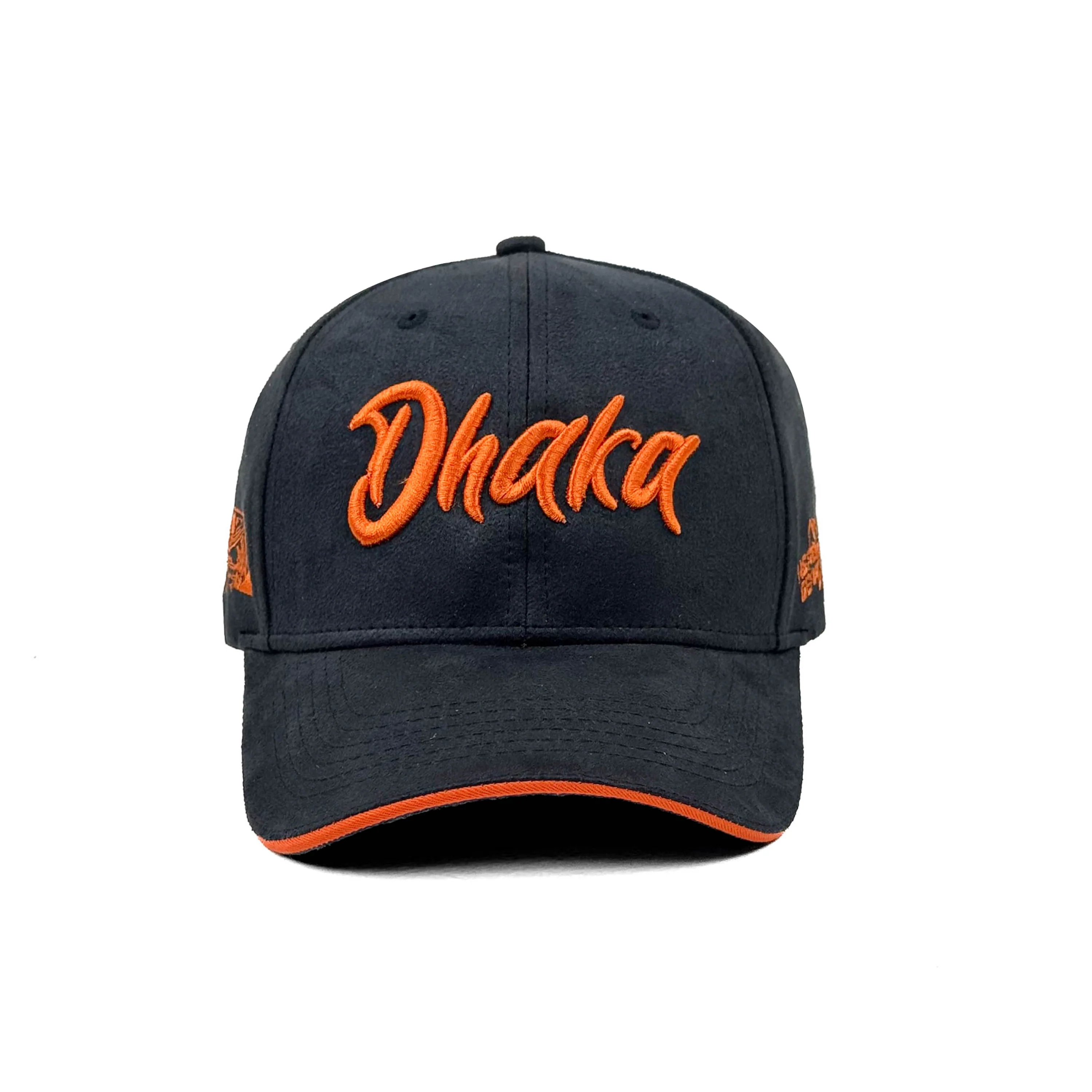 HEAD GEAR DHAKA BLACK WITH ORANGE SANDWICH SUEDE CAP - Image 8