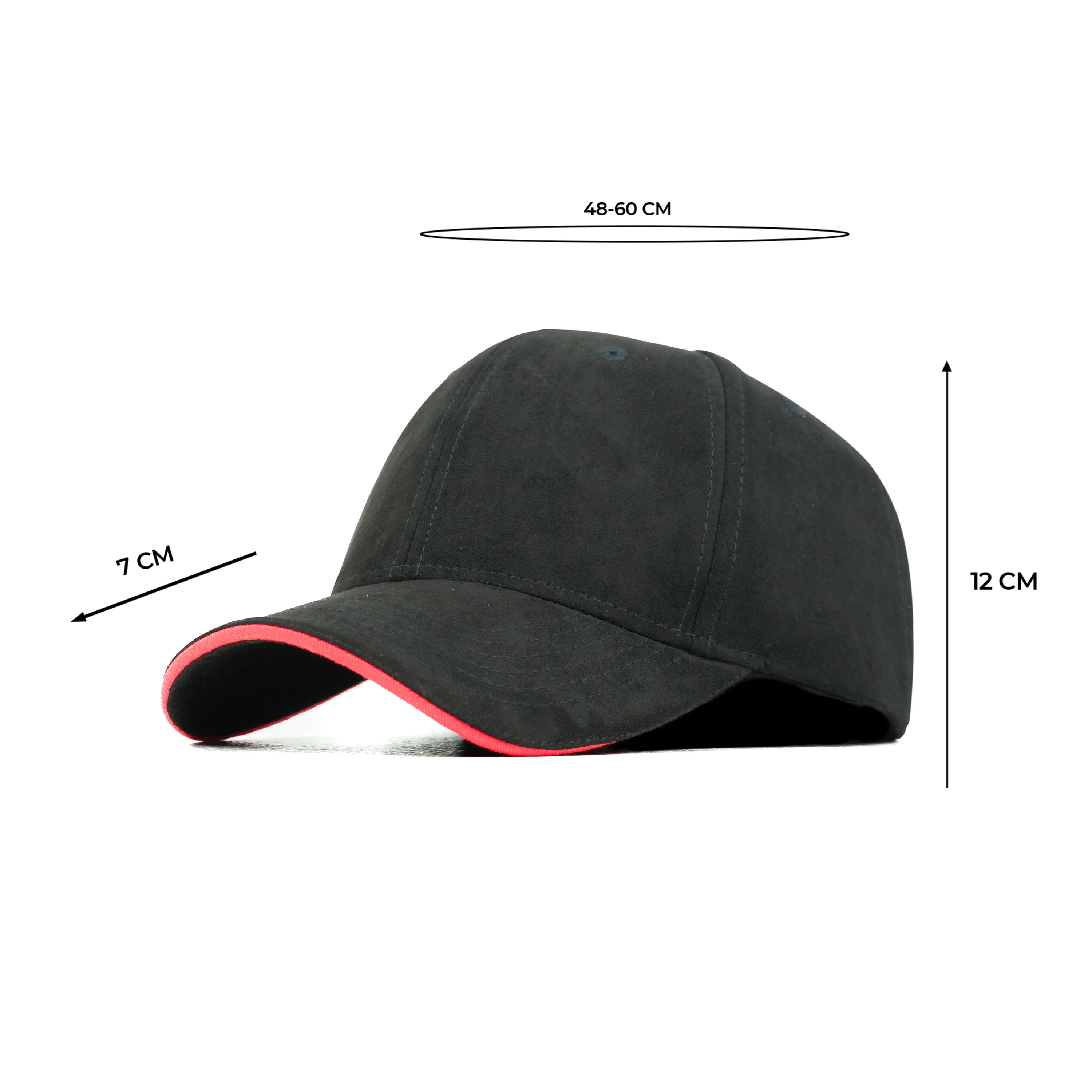 HEAD GEAR ELEGANTE ZERO BLACK SANDWICH RED CAP (NO LOGO) - Image 15