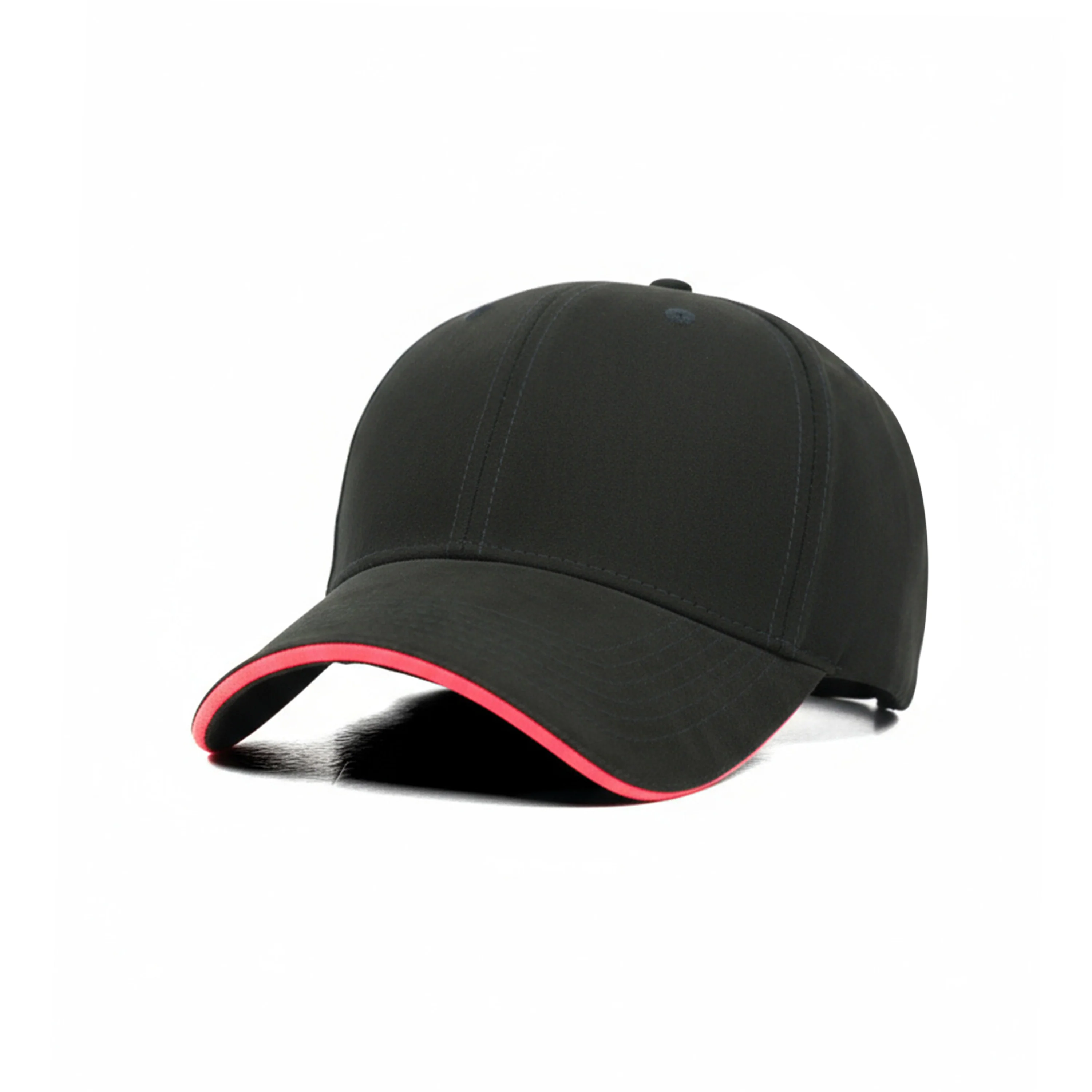 HEAD GEAR ELEGANTE ZERO BLACK SANDWICH RED CAP (NO LOGO) - Image 5