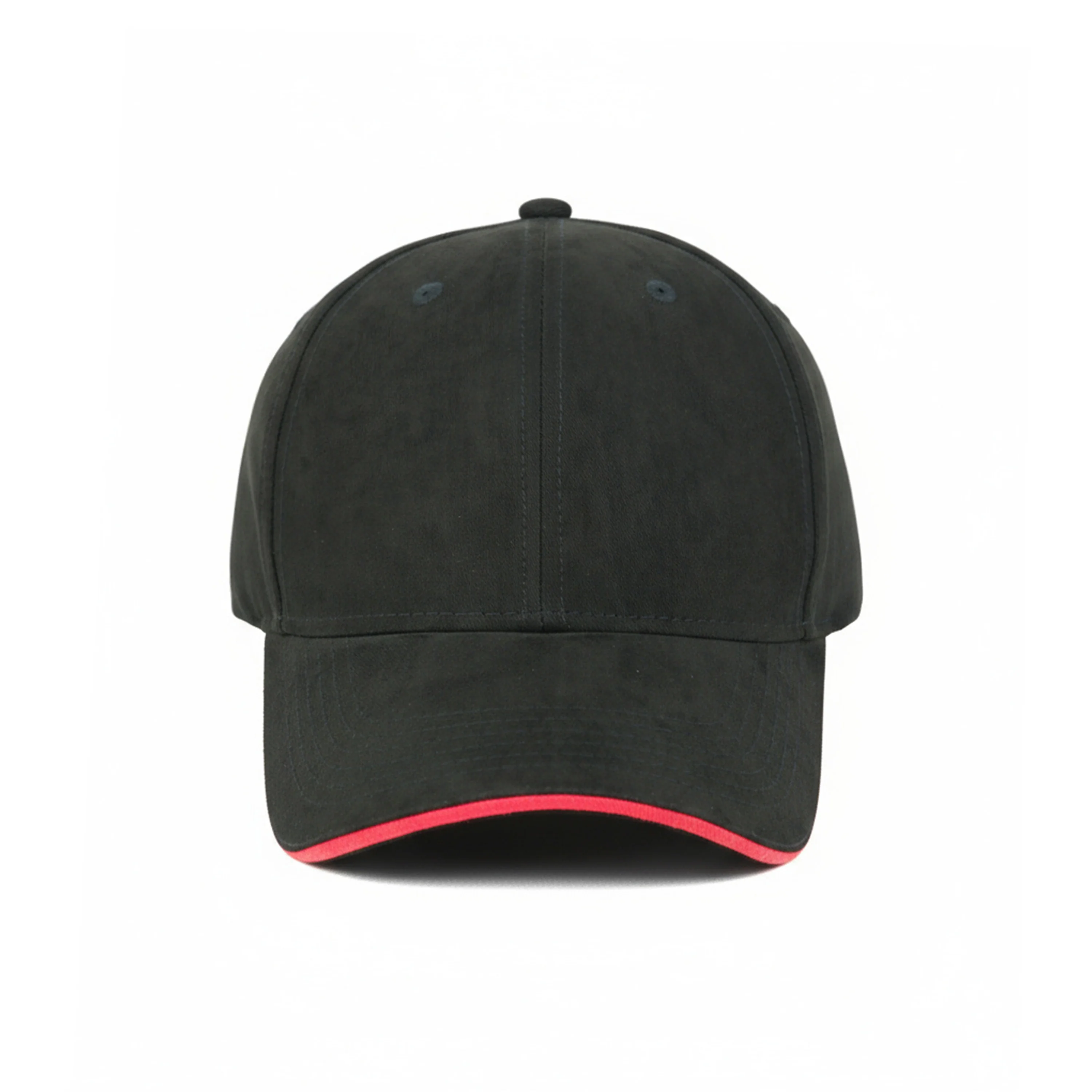 HEAD GEAR ELEGANTE ZERO BLACK SANDWICH RED CAP (NO LOGO) - Image 8