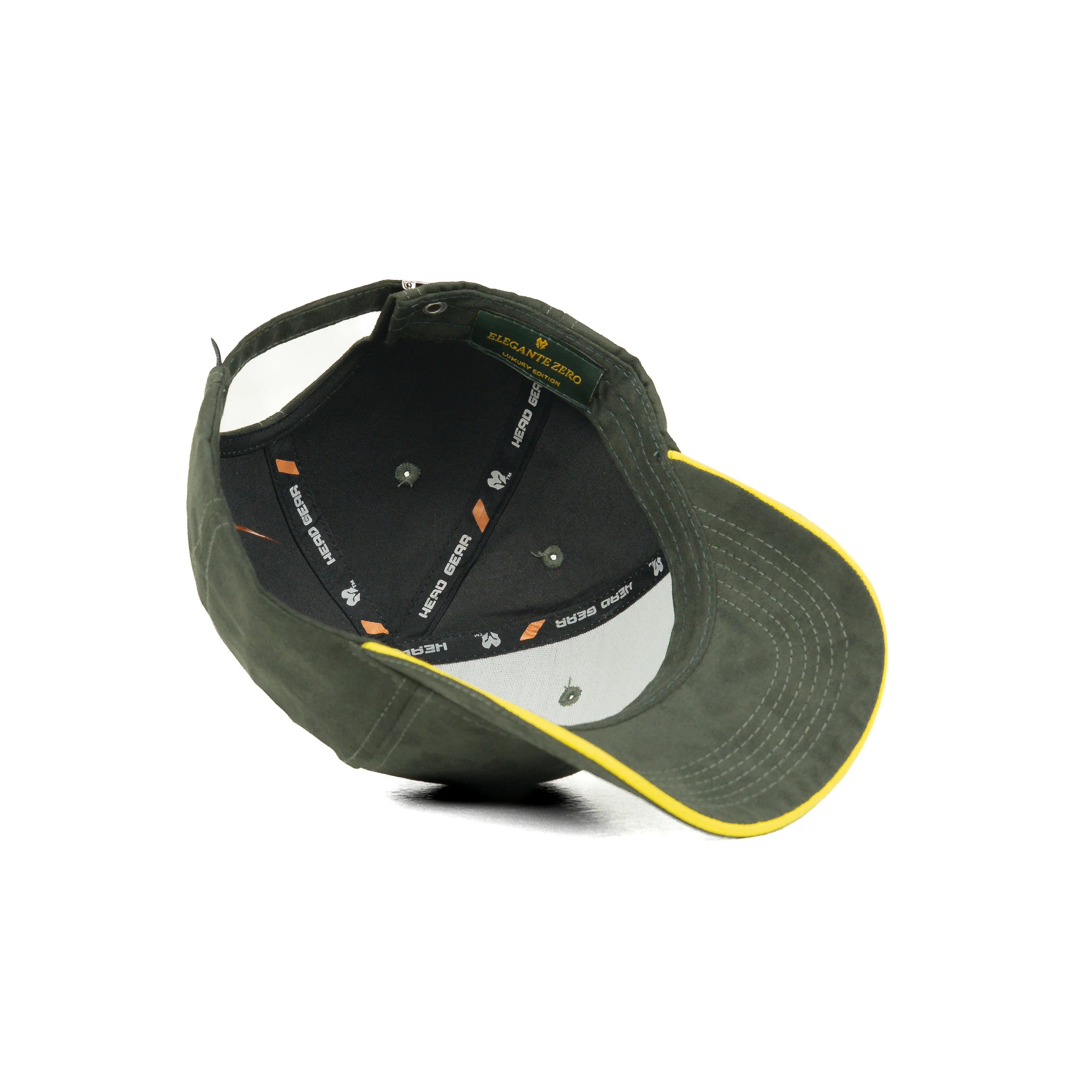 HEAD GEAR ELEGANTE ZERO GREEN SANDWICH YELLOW CAP (NO LOGO) - Image 12